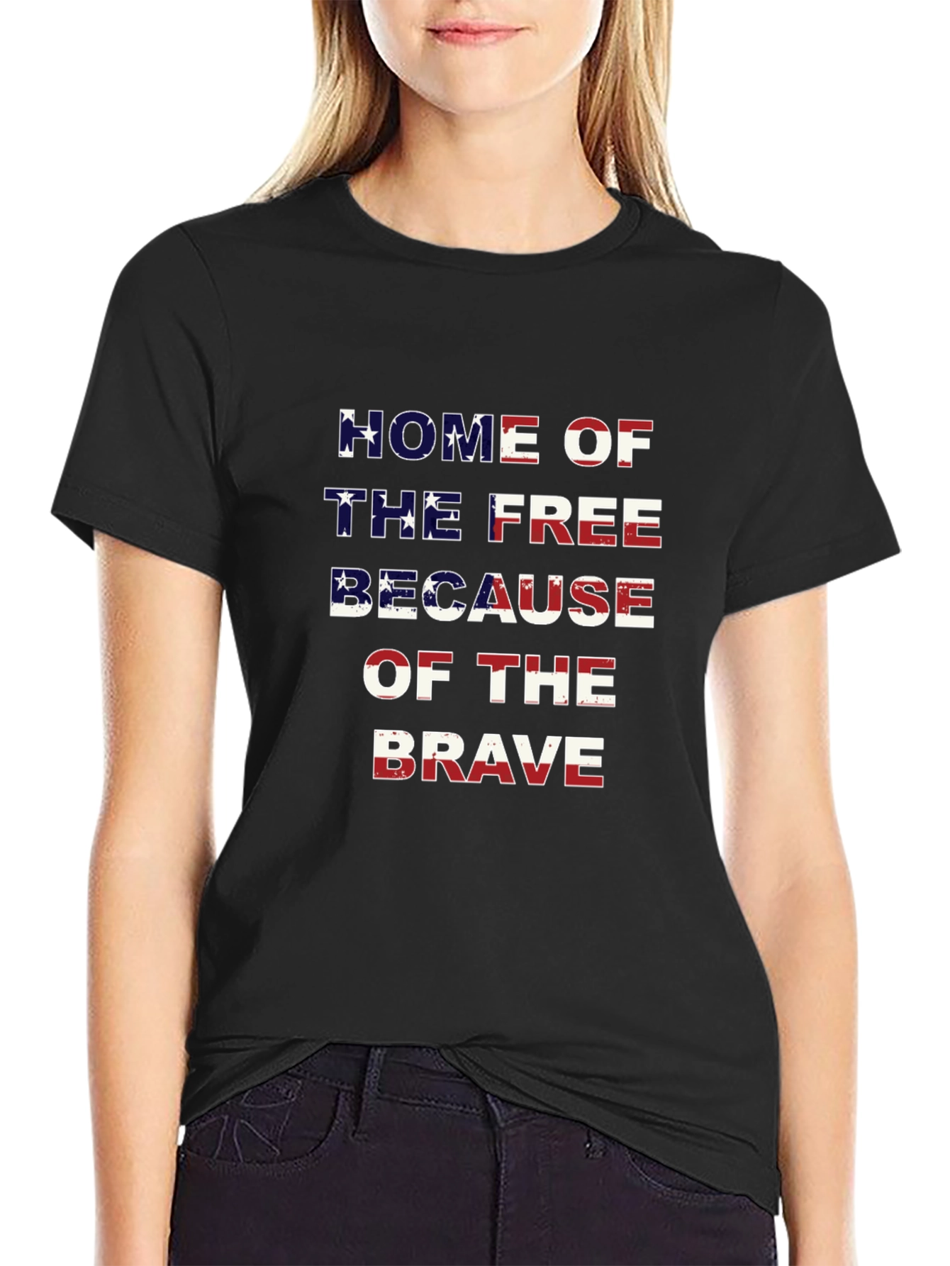 Patriotic Home of the Free Graphic Tee