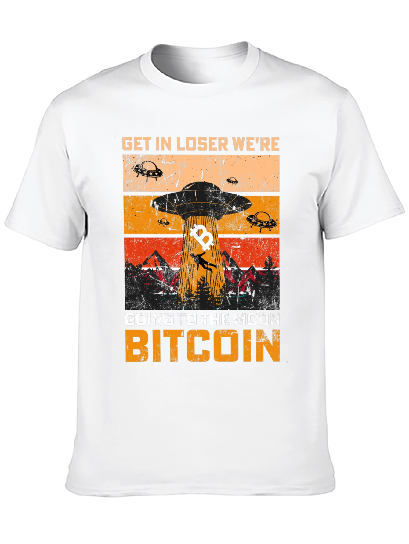 Bitcoin Moon T-Shirt Get in Loser Crypto Tee