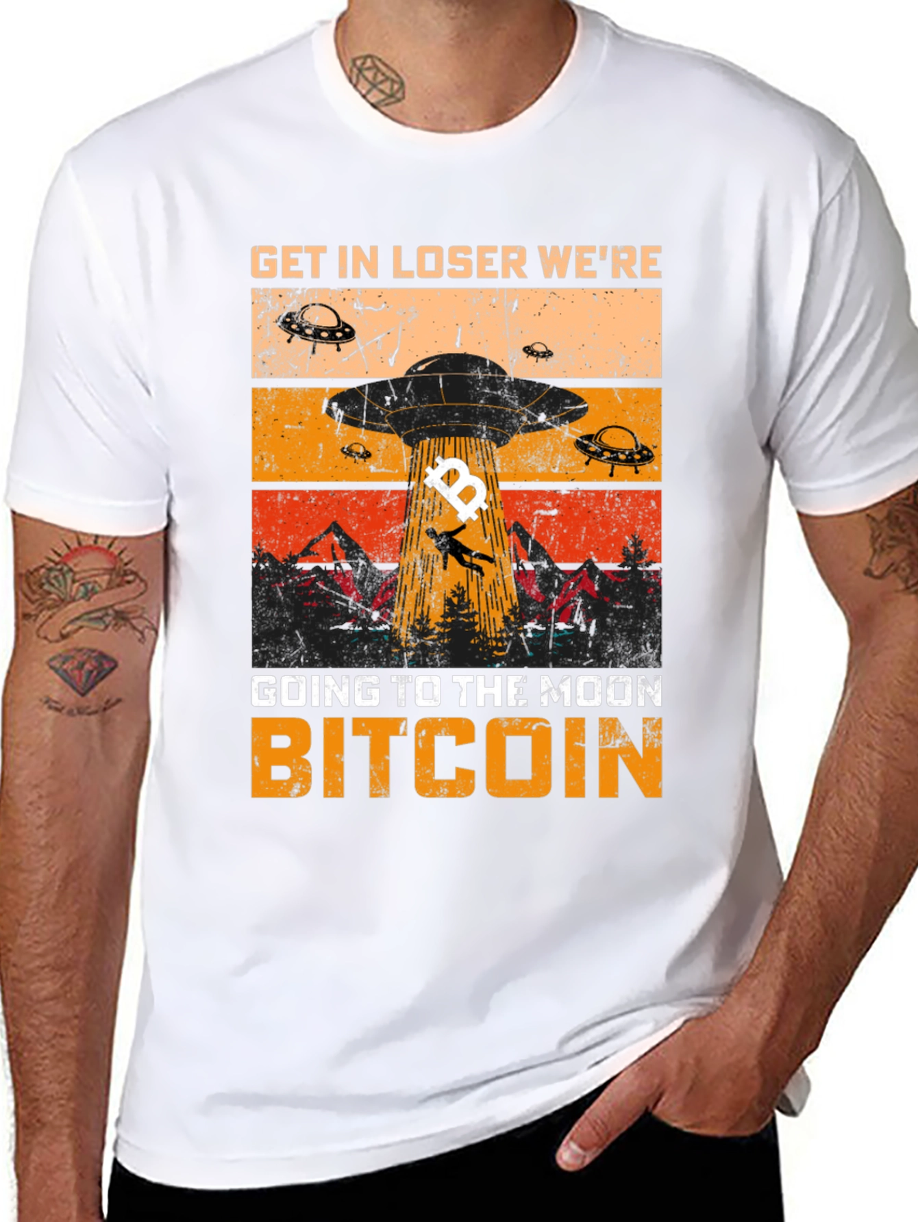Bitcoin Moon T-Shirt Get in Loser Crypto Tee