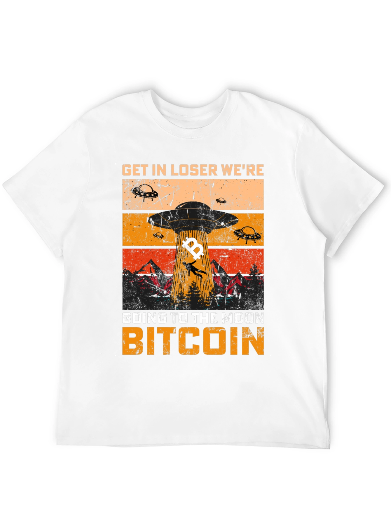 Bitcoin Moon T-Shirt Get in Loser Crypto Tee