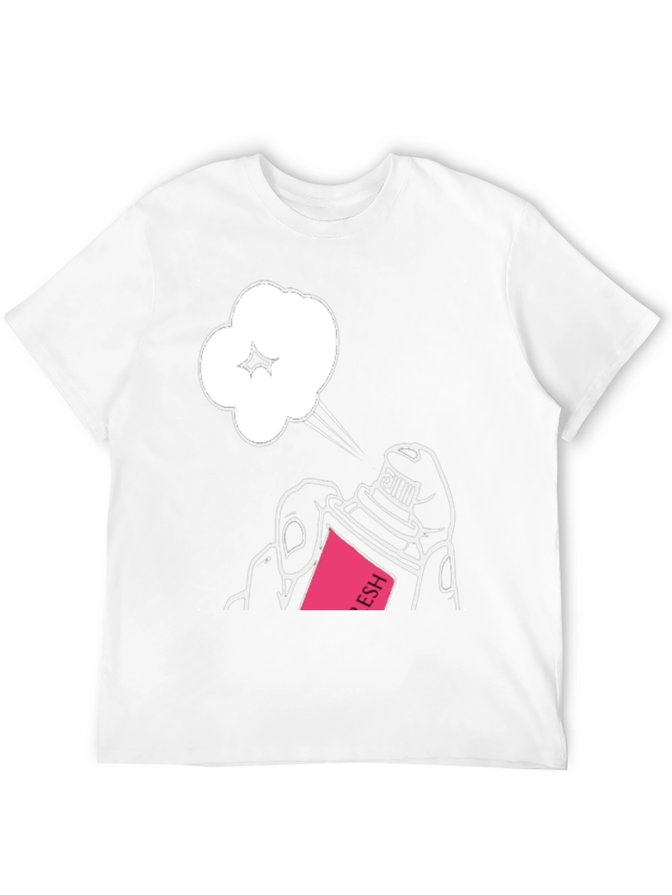 Spray Paint Cloud Graphic Black T-Shirt