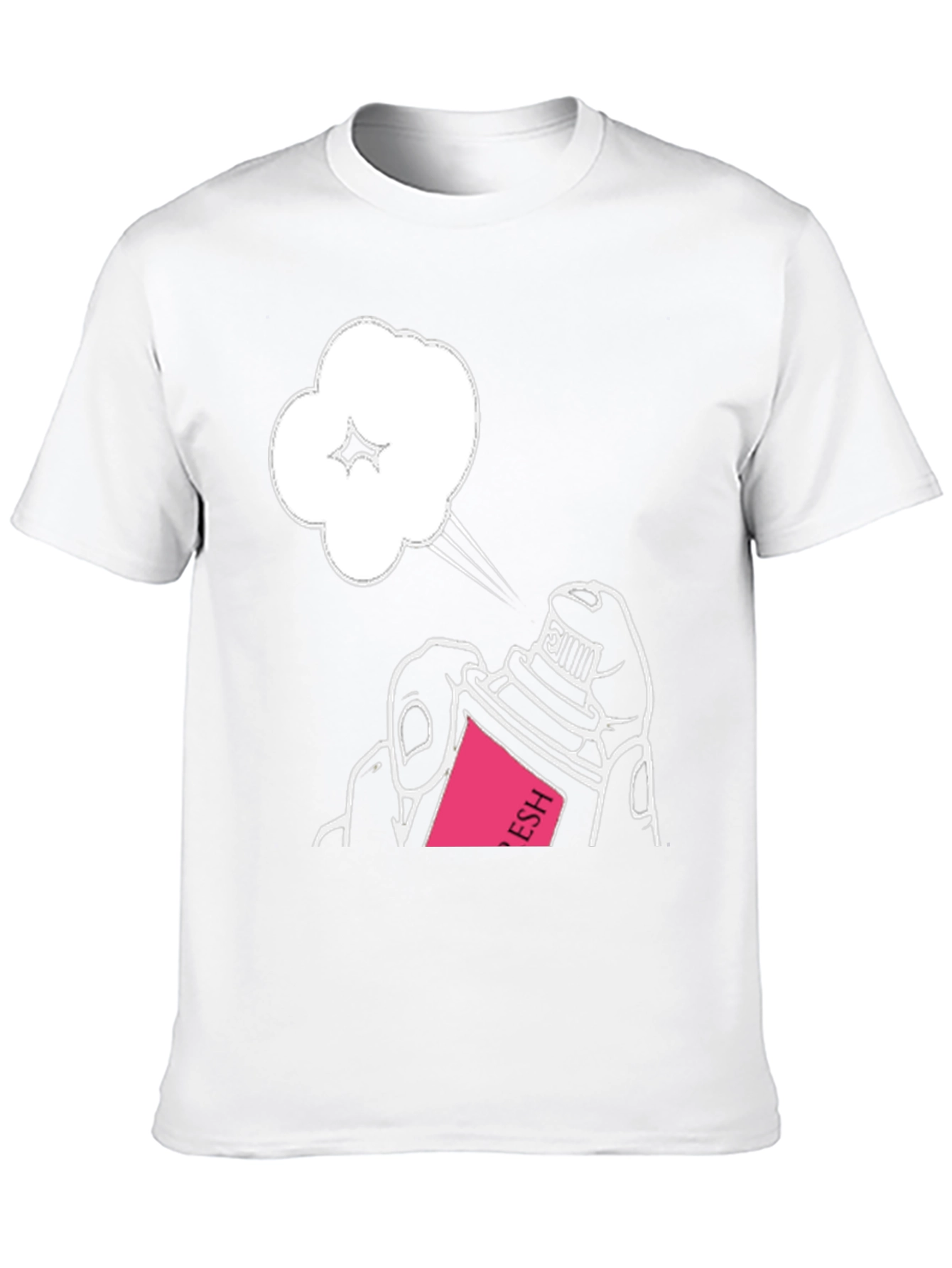 Spray Paint Cloud Graphic Black T-Shirt