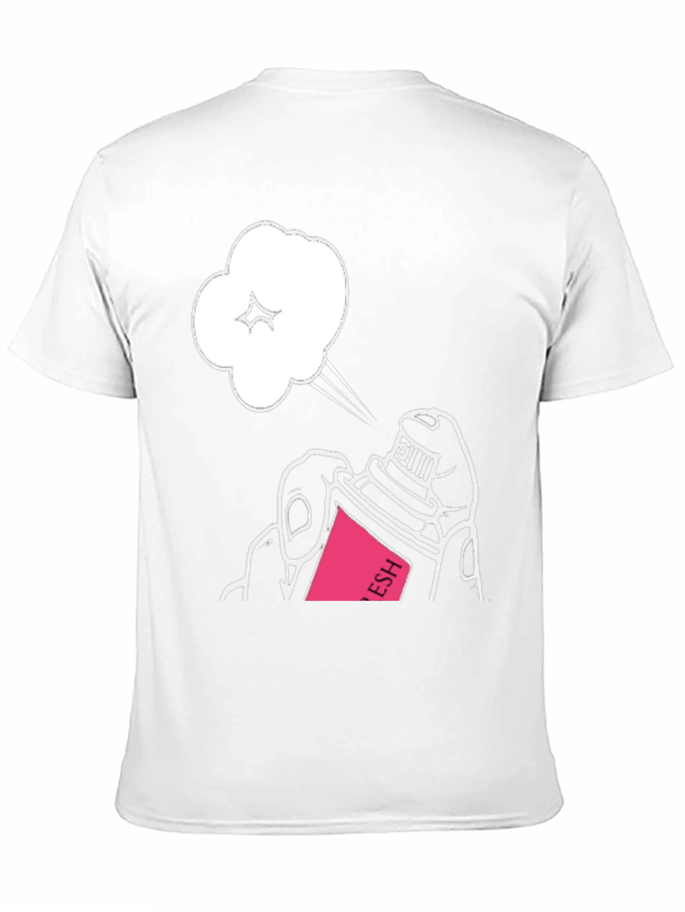 Spray Paint Cloud Graphic Black T-Shirt