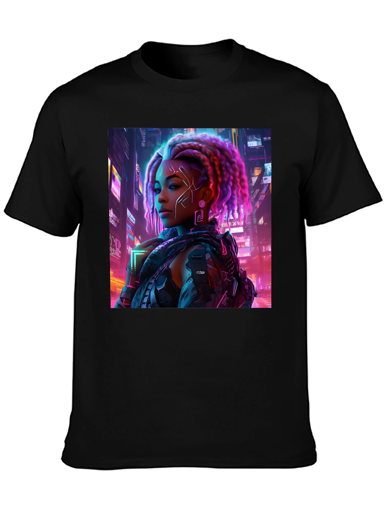 Cyberpunk Woman T-Shirt Graphic Tee