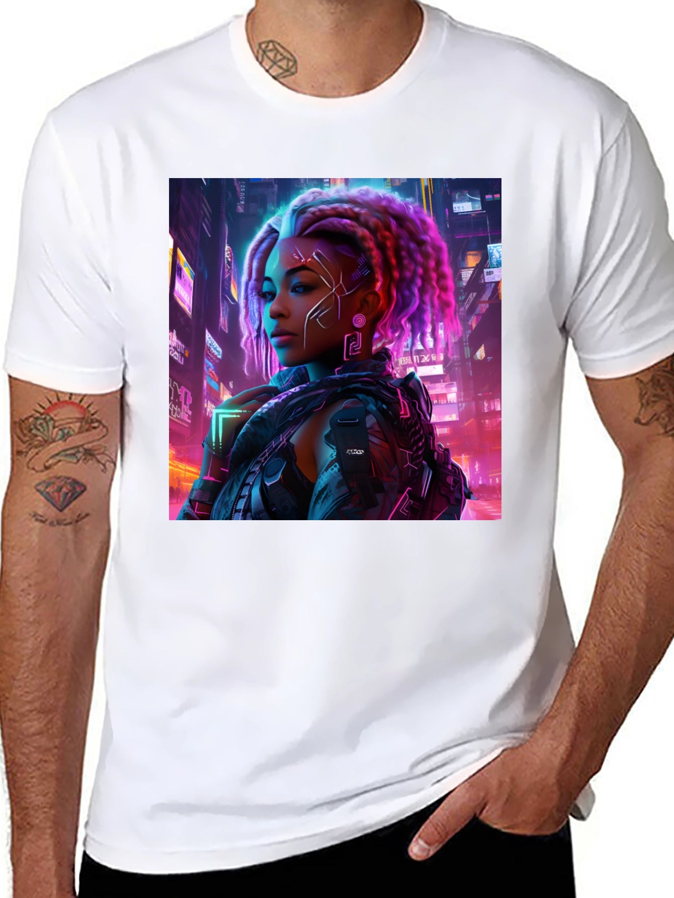 Cyberpunk Woman T-Shirt Graphic Tee