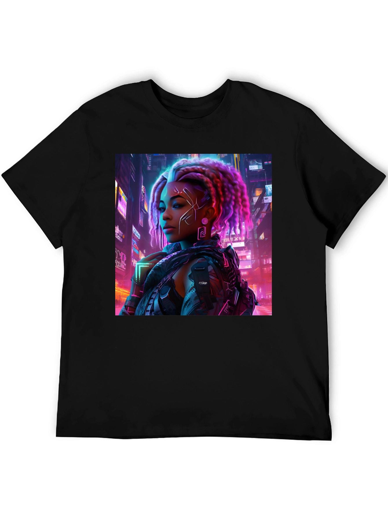 Cyberpunk Woman T-Shirt Graphic Tee