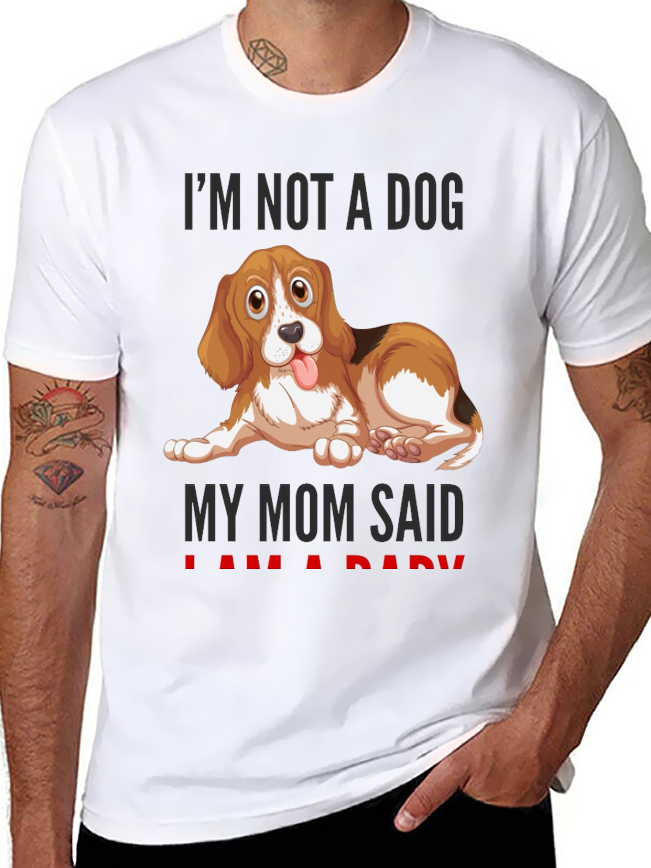 Funny Dog Mom T-Shirt - Im Not A Dog