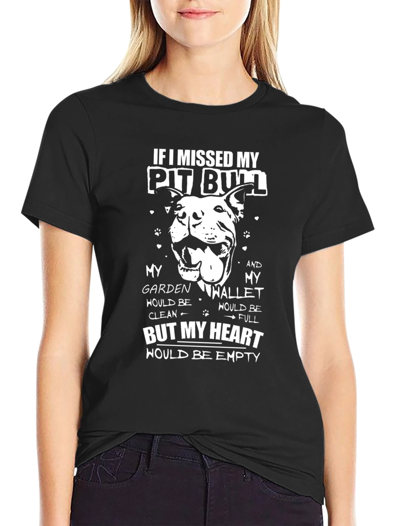 Pit Bull Heart T-Shirt - Dog Lover Tee