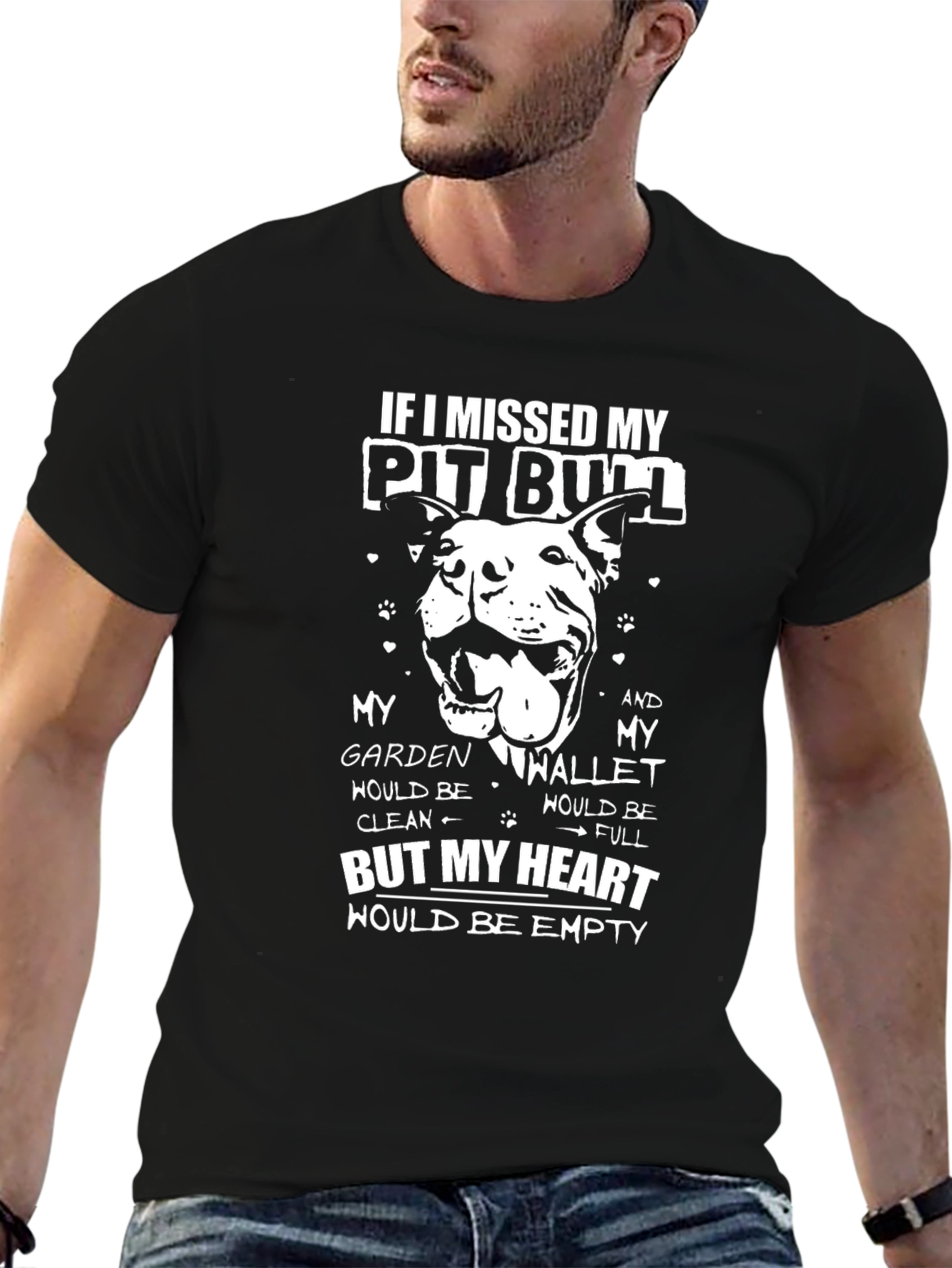 Pit Bull Heart T-Shirt - Dog Lover Tee