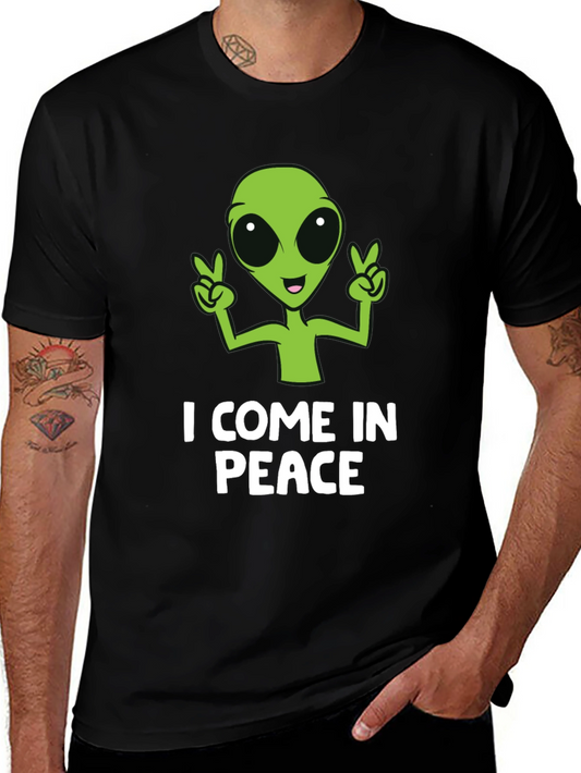 I Come In Peace Alien Graphic T-Shirt