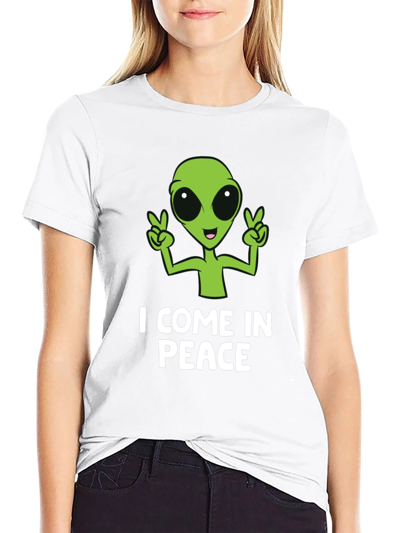 I Come In Peace Alien Graphic T-Shirt