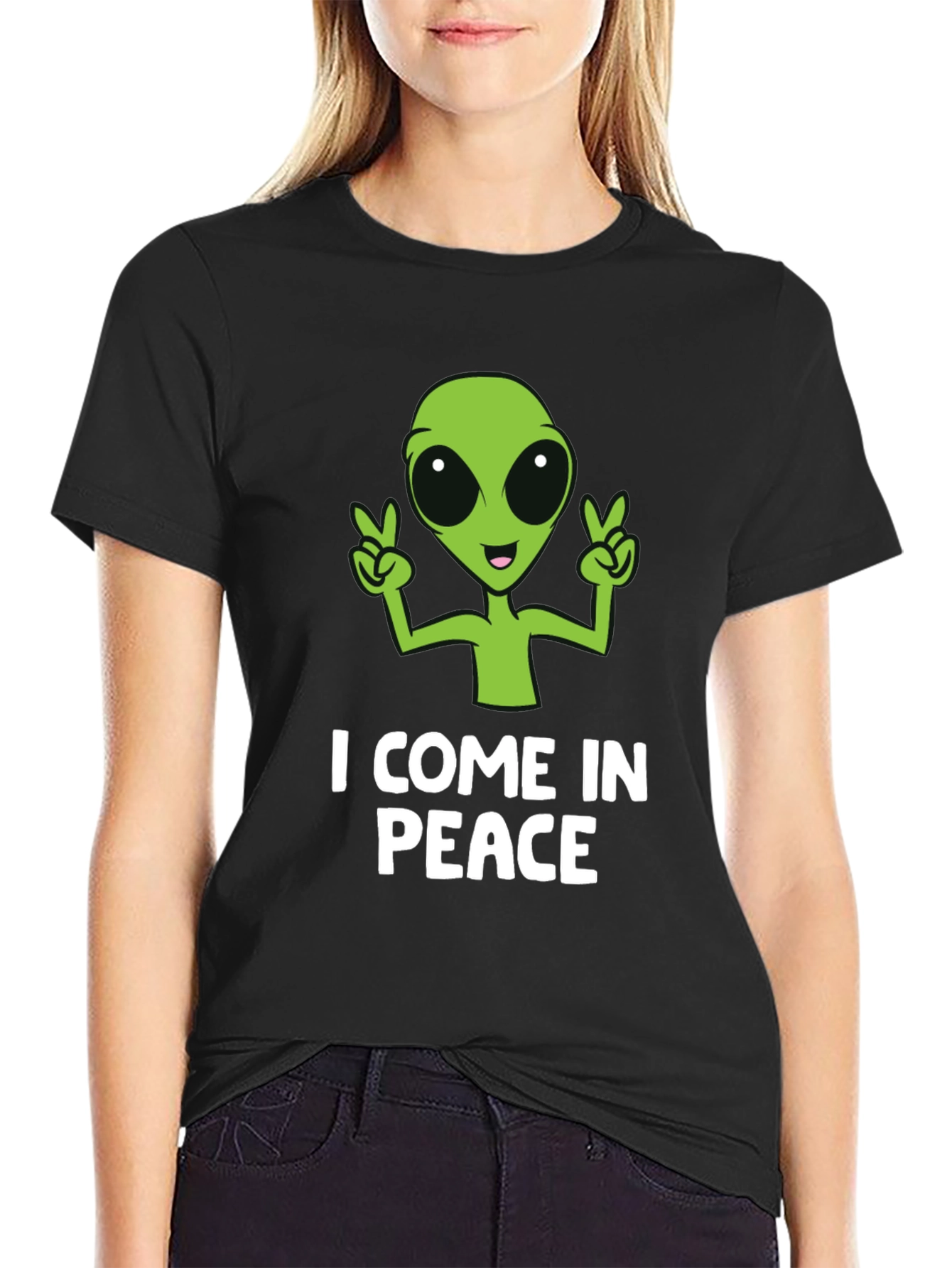 I Come In Peace Alien Graphic T-Shirt