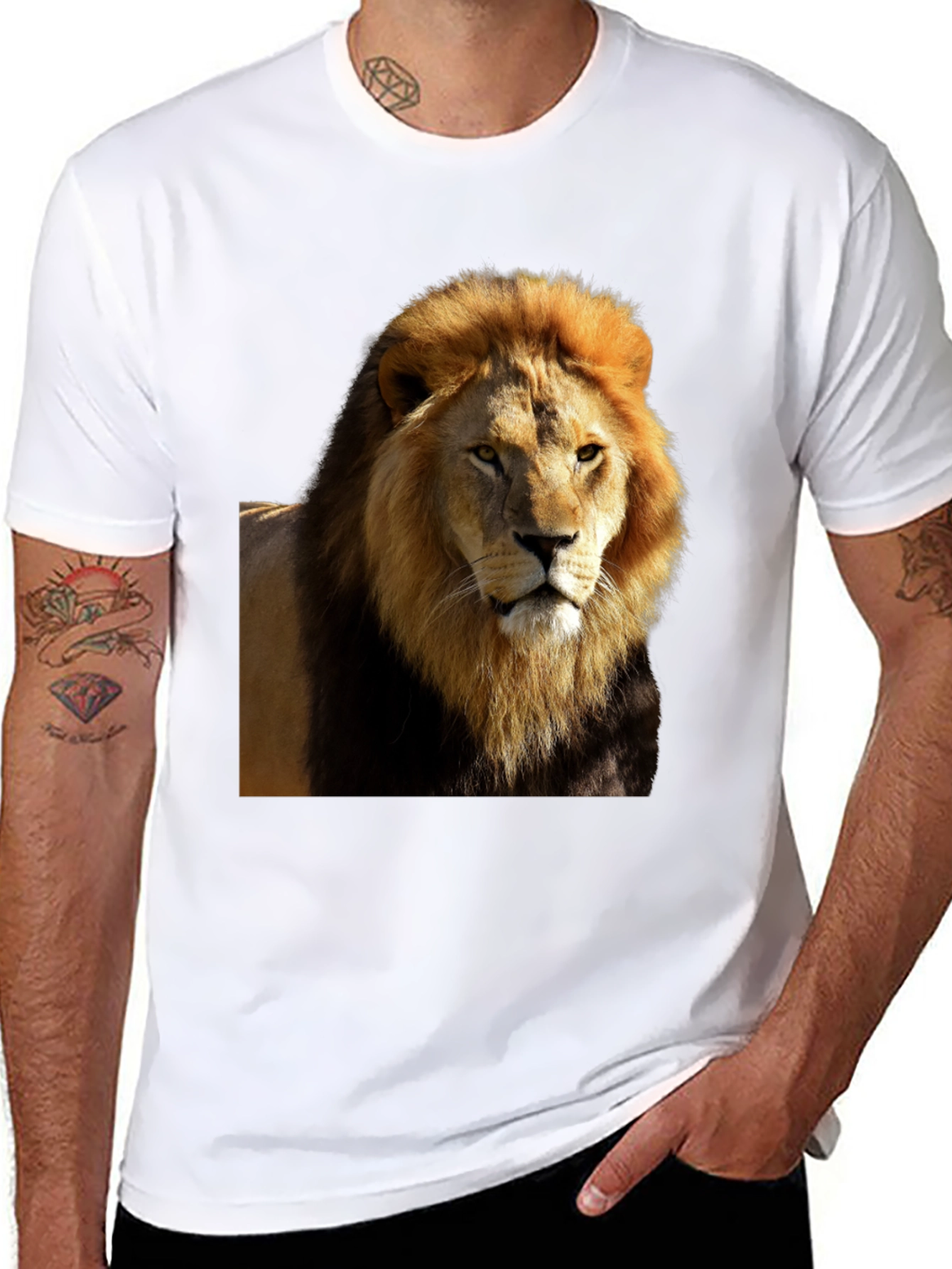 Lion Graphic Black T-Shirt - Wild Style