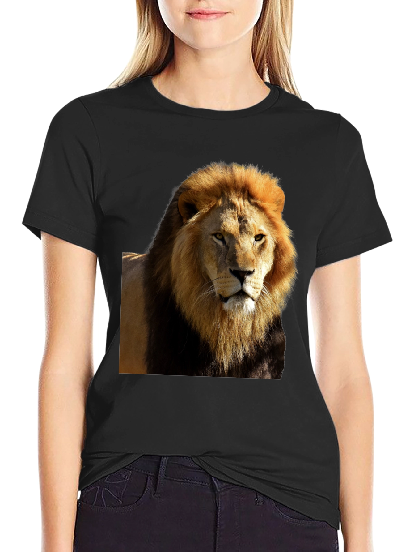 Lion Graphic Black T-Shirt - Wild Style
