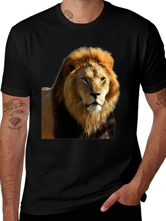 Lion Graphic Black T-Shirt - Wild Style