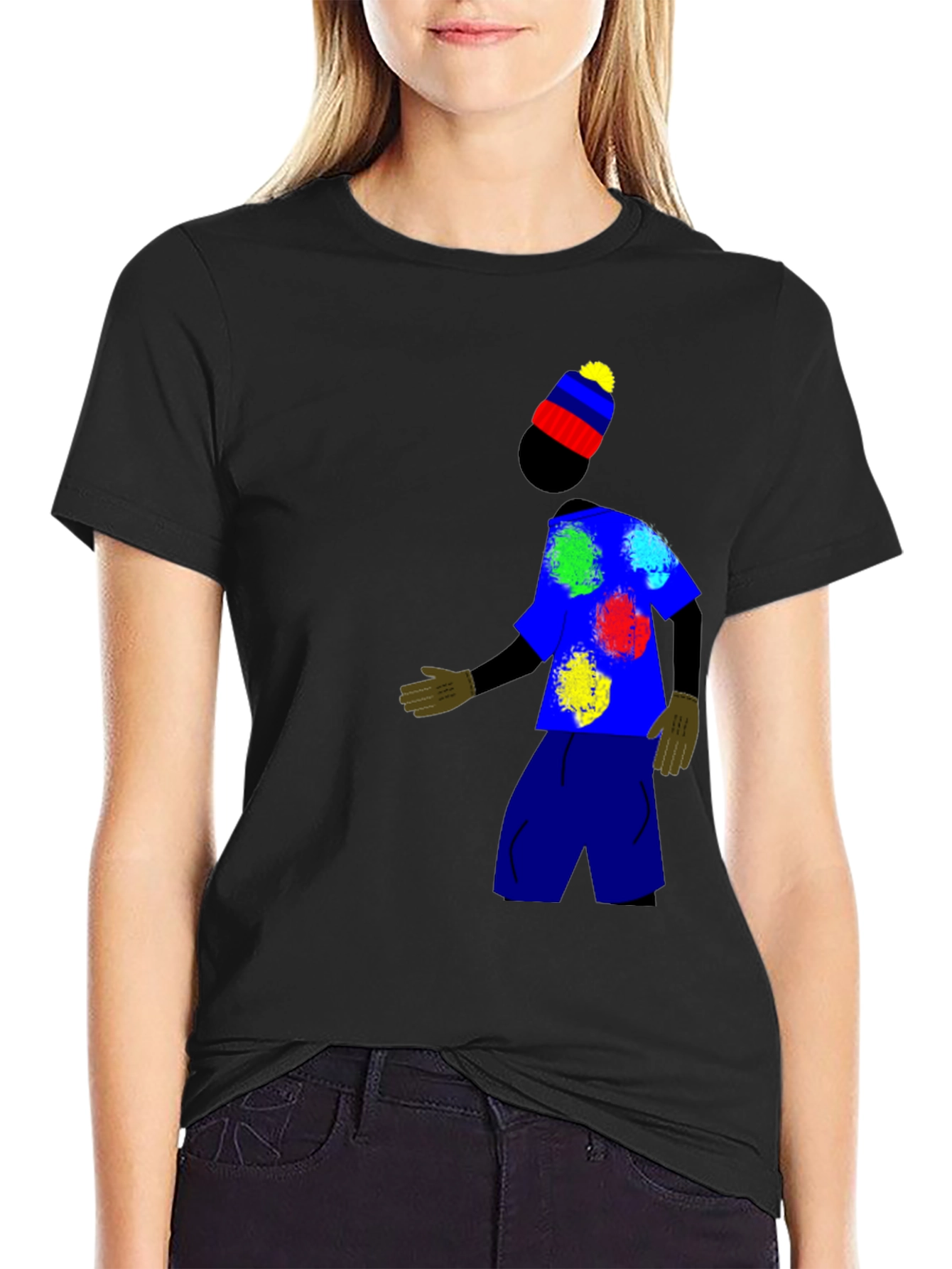 Funky T-Shirt with Abstract Character Design
