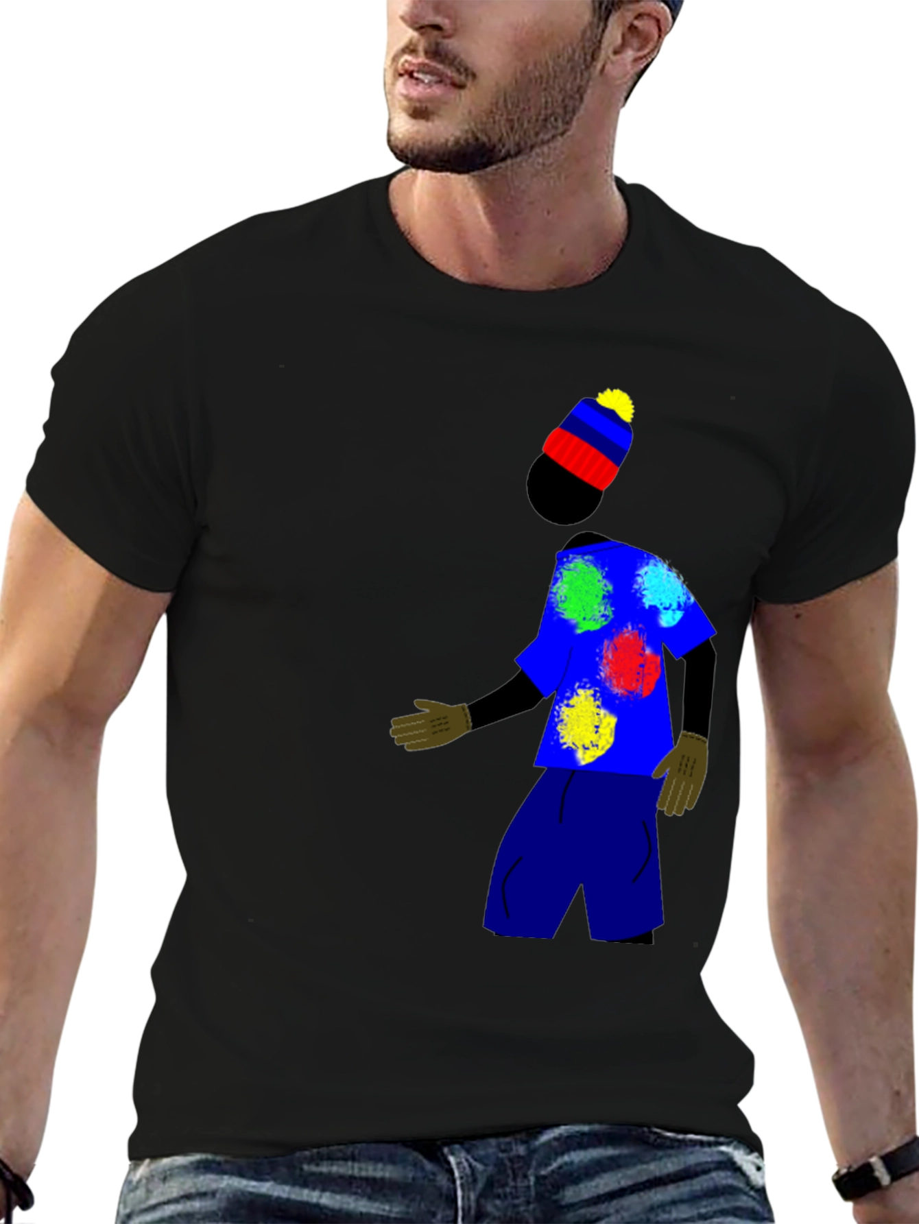 Funky T-Shirt with Abstract Character Design