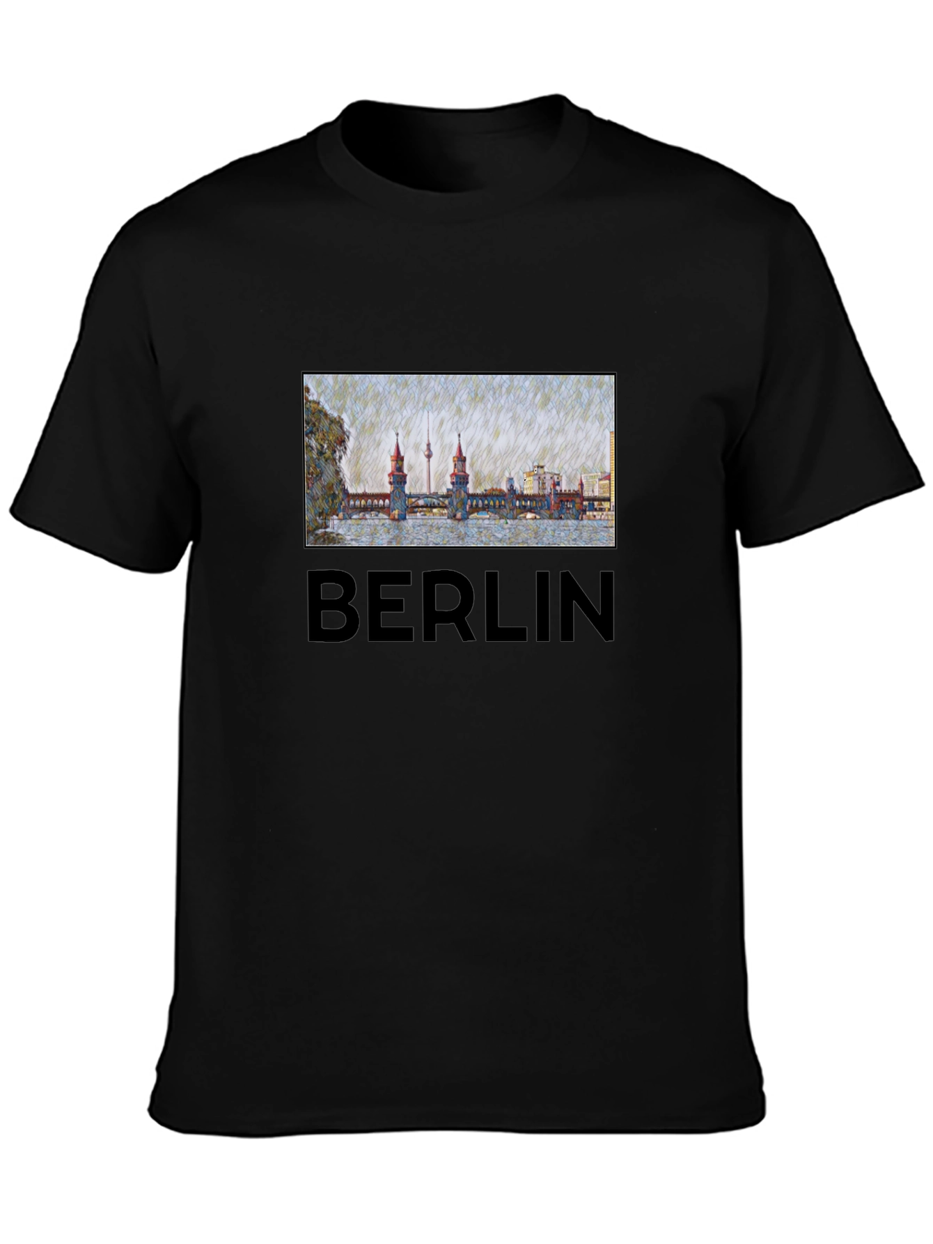 Berlin T-Shirt - Landmark Bridge Graphic