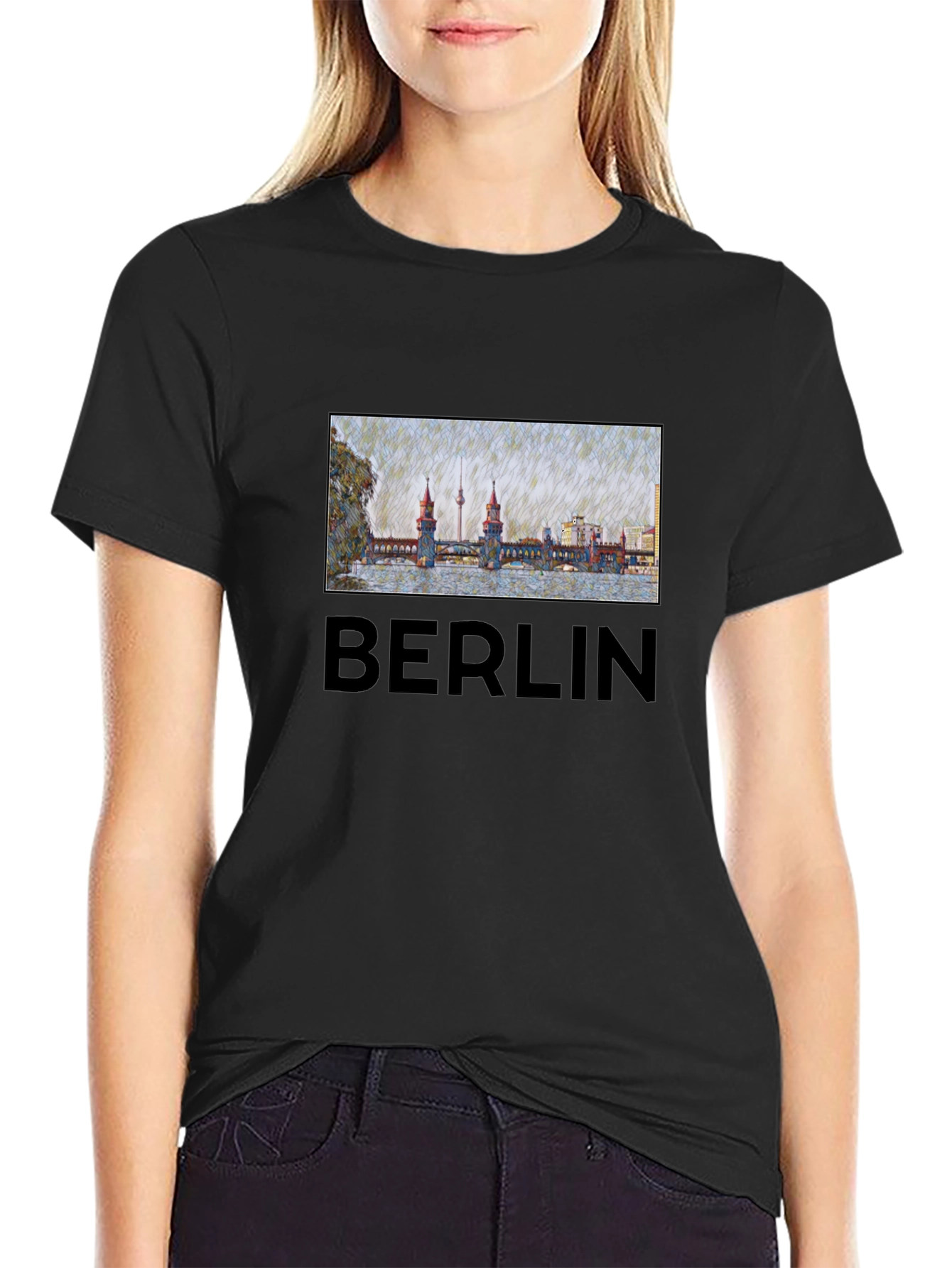 Berlin T-Shirt - Landmark Bridge Graphic