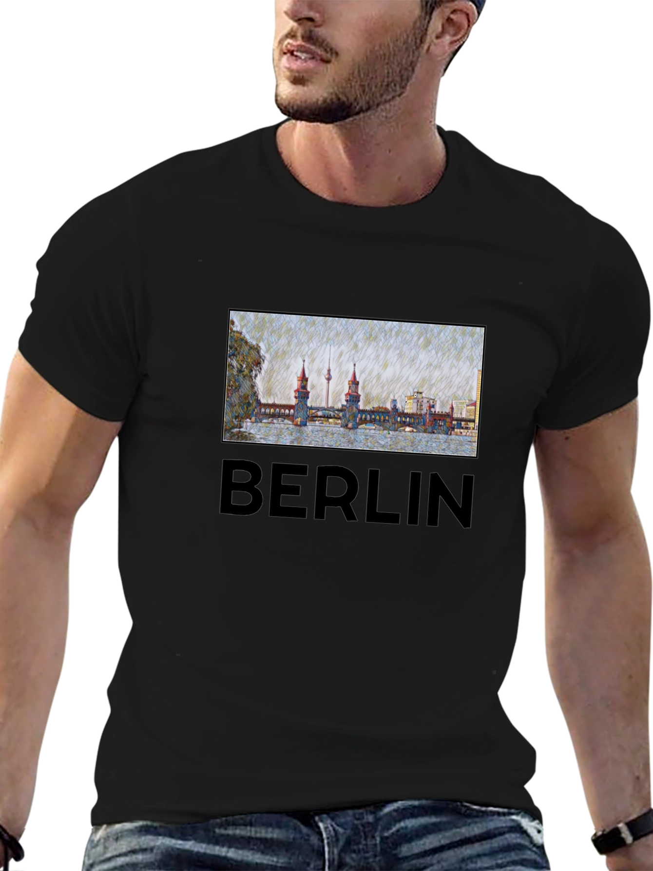 Berlin T-Shirt - Landmark Bridge Graphic