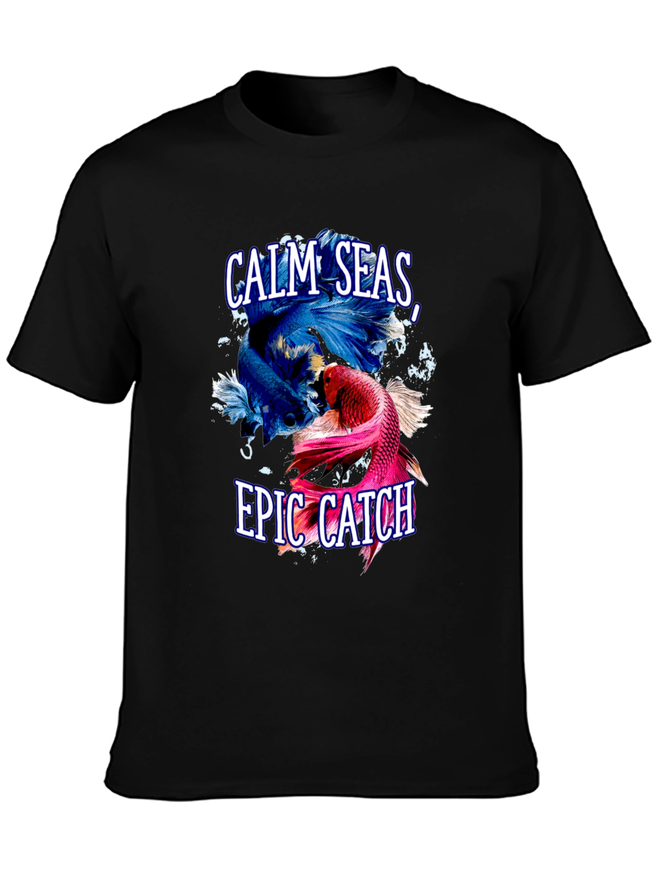 Calm Seas Epic Catch Betta Fish Graphic T-Shirt