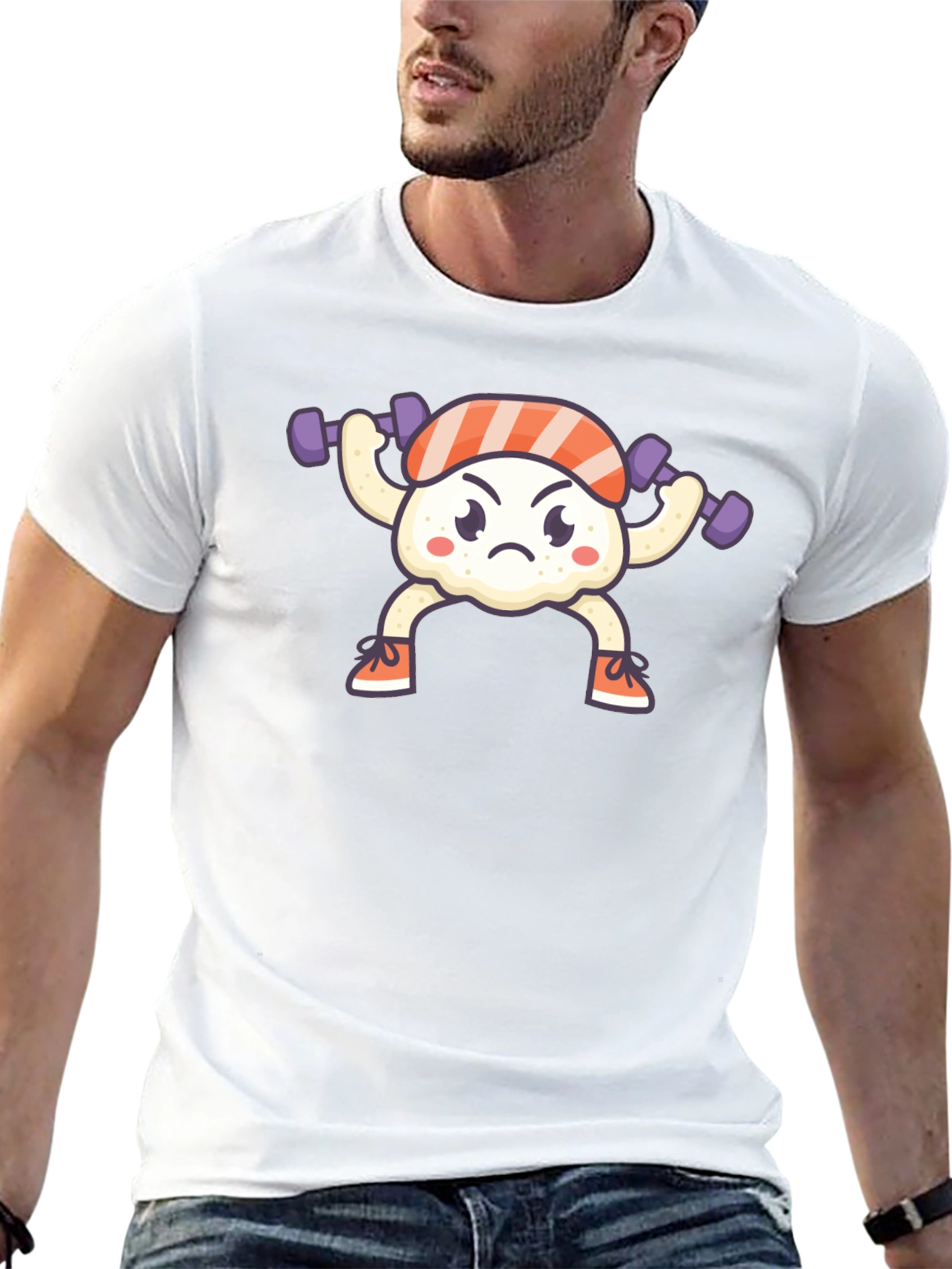 Sushi Workout T-Shirt - Black Cotton Tee