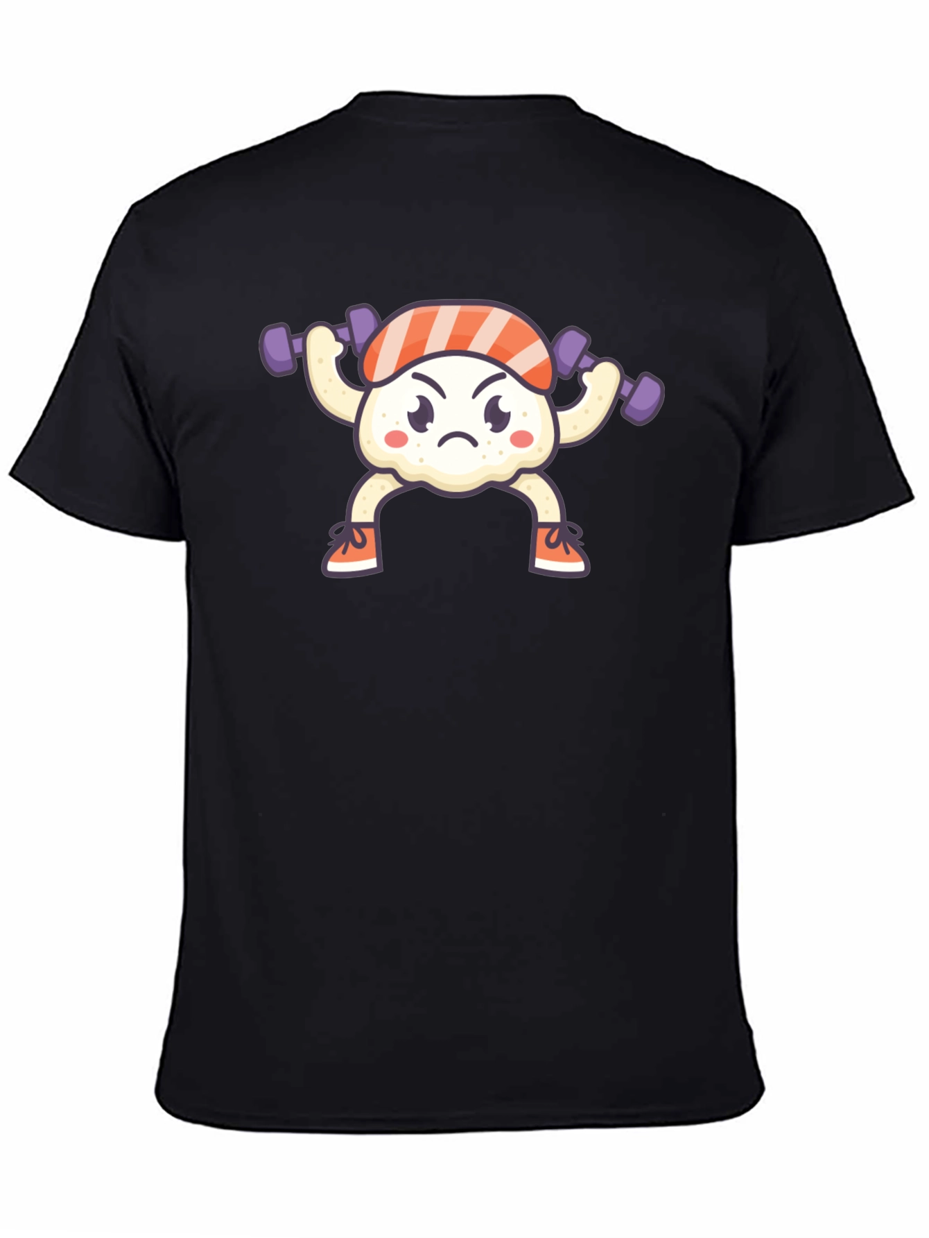 Sushi Workout T-Shirt - Black Cotton Tee