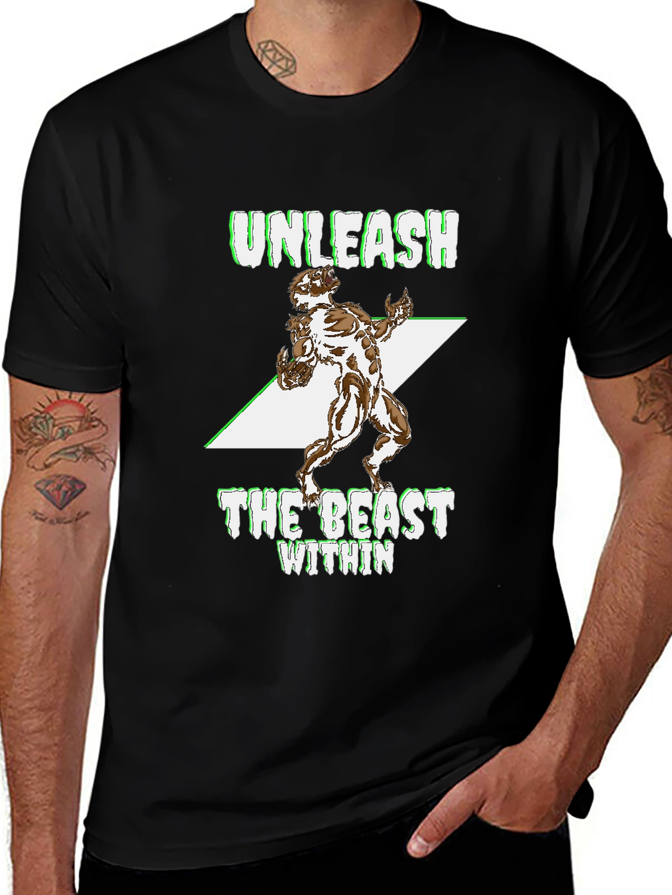 Unleash The Beast Within Black T-Shirt
