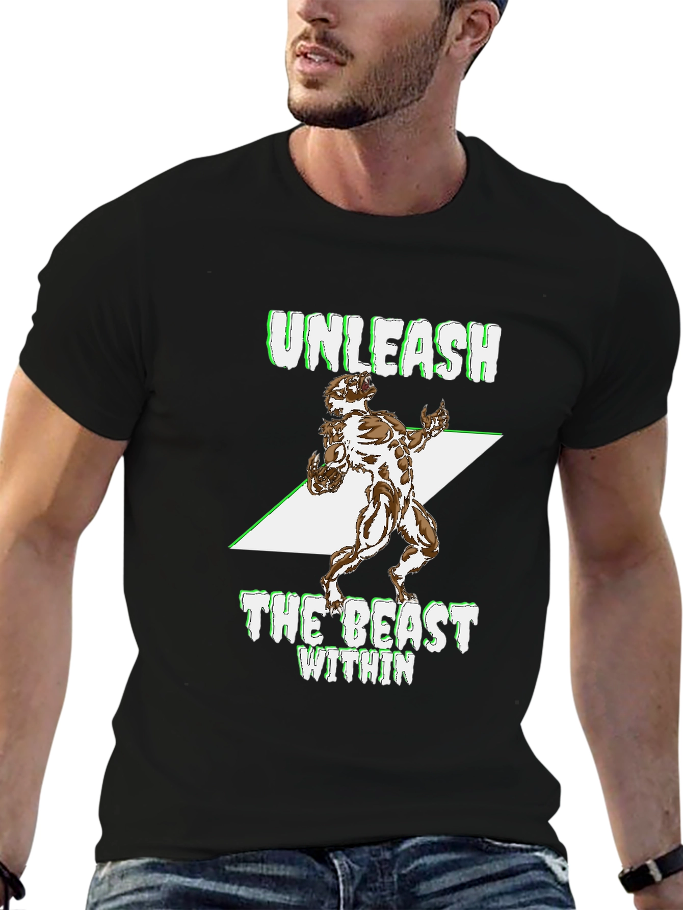 Unleash The Beast Within Black T-Shirt