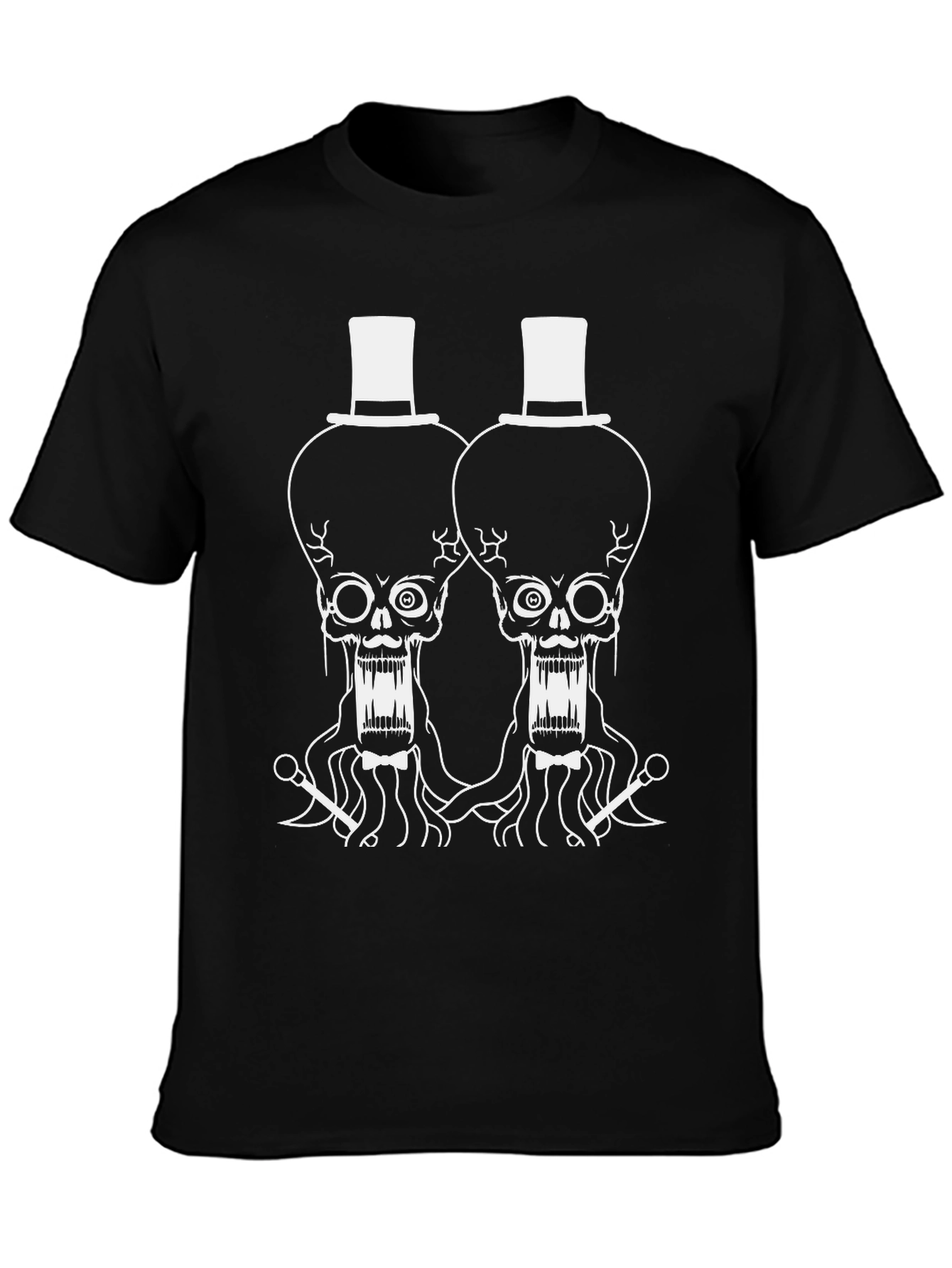 Skull Graphic T-Shirt - Unique Top Hat Design