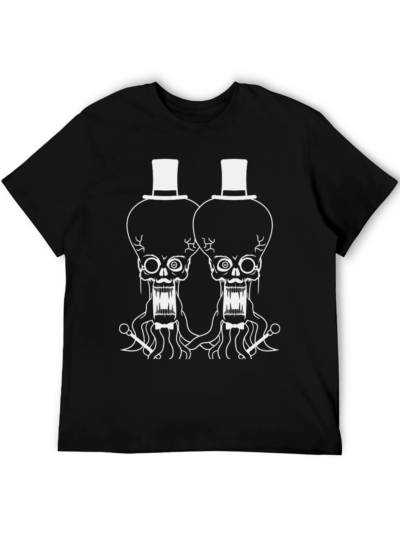 Skull Graphic T-Shirt - Unique Top Hat Design