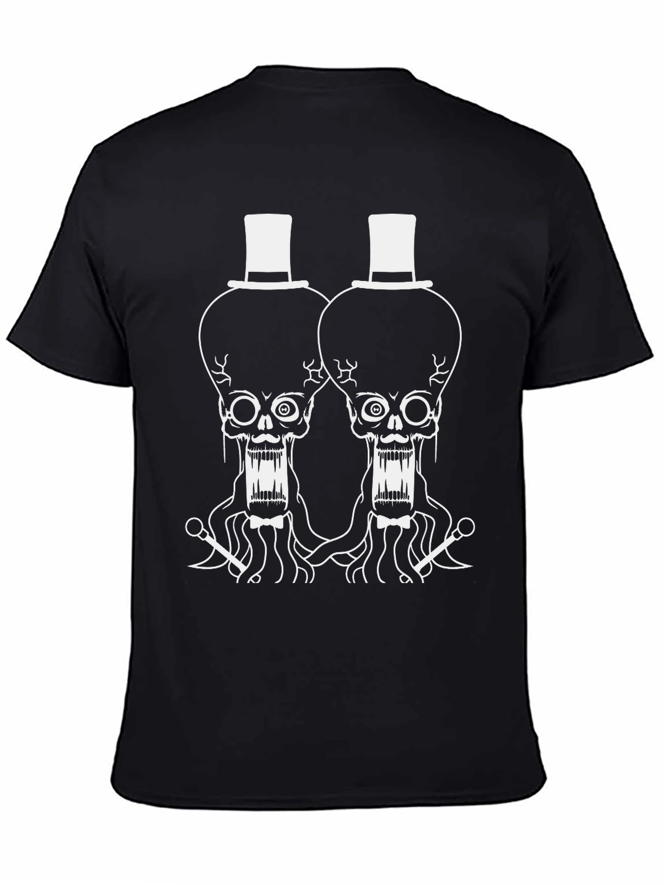Skull Graphic T-Shirt - Unique Top Hat Design