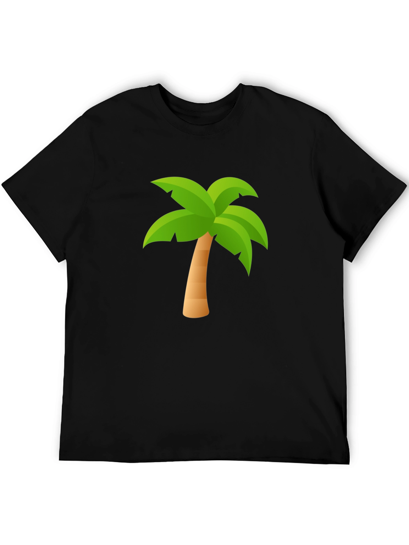 Tropical Palm Tree Black T-Shirt - Summer Ready!