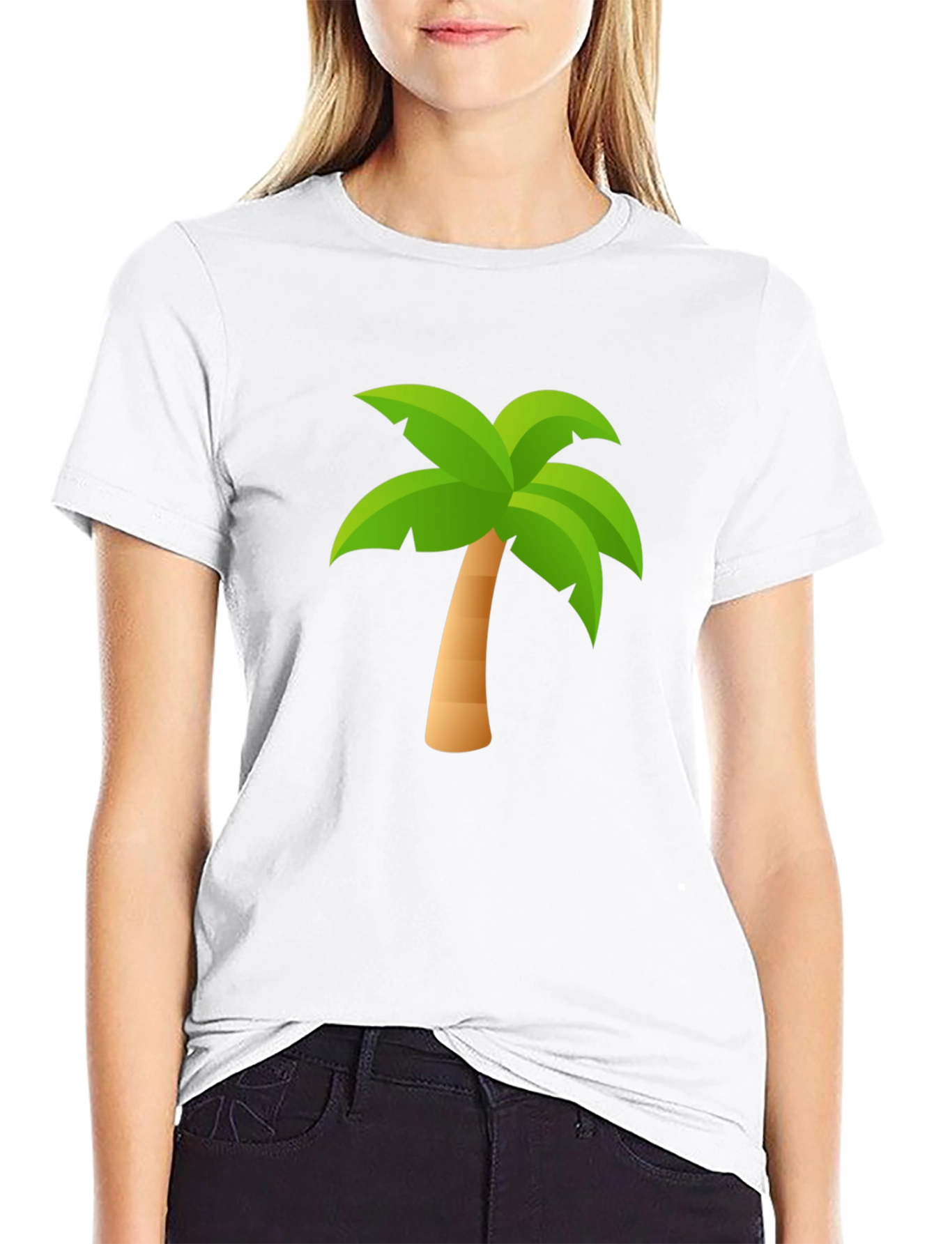 Tropical Palm Tree Black T-Shirt - Summer Ready!