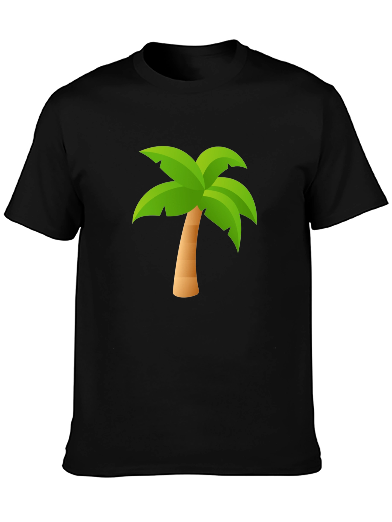 Tropical Palm Tree Black T-Shirt - Summer Ready!