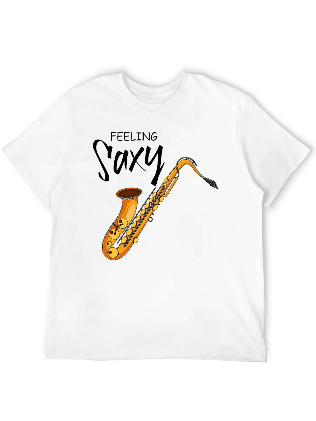 Feeling Saxy Black Graphic Tee