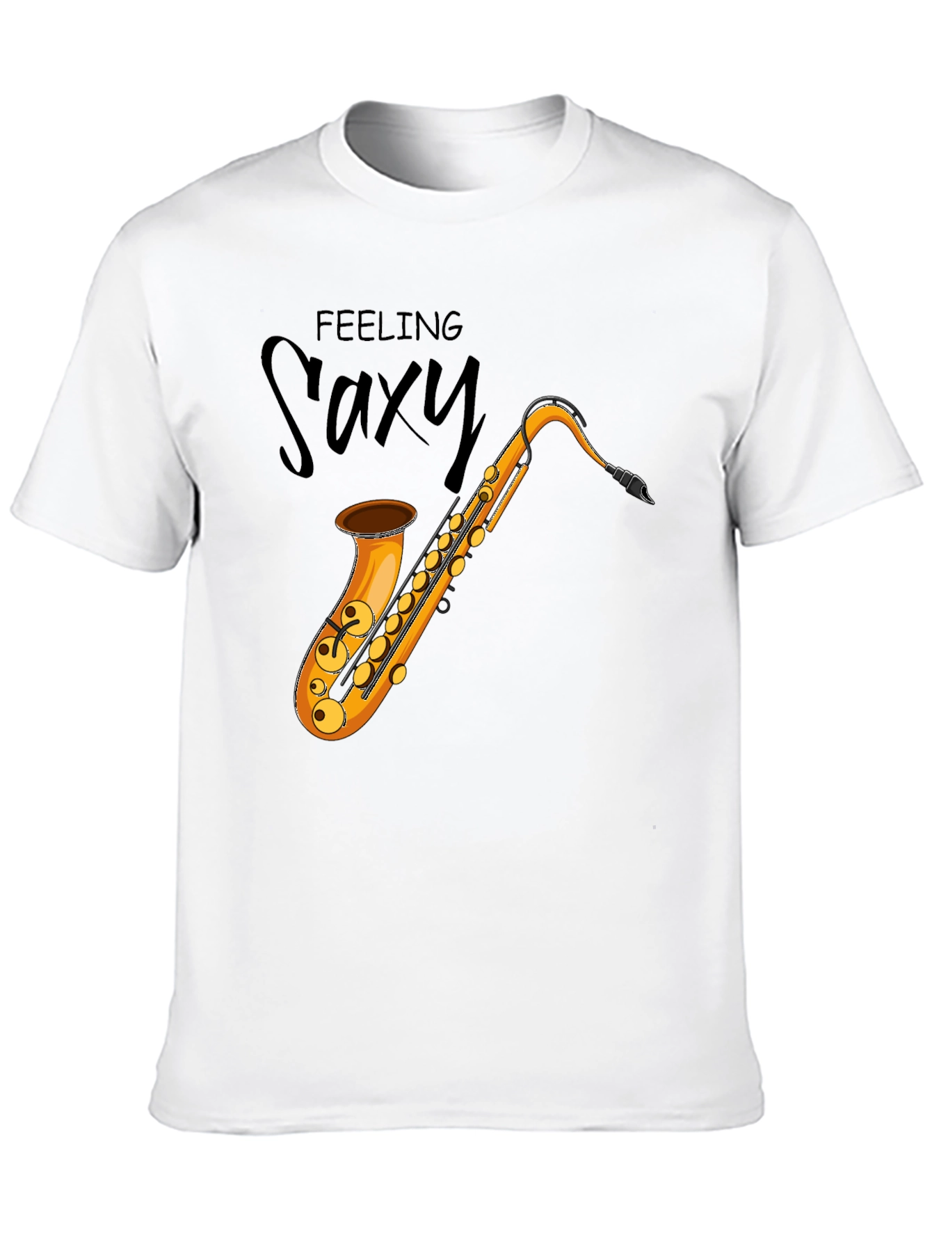 Feeling Saxy Black Graphic Tee