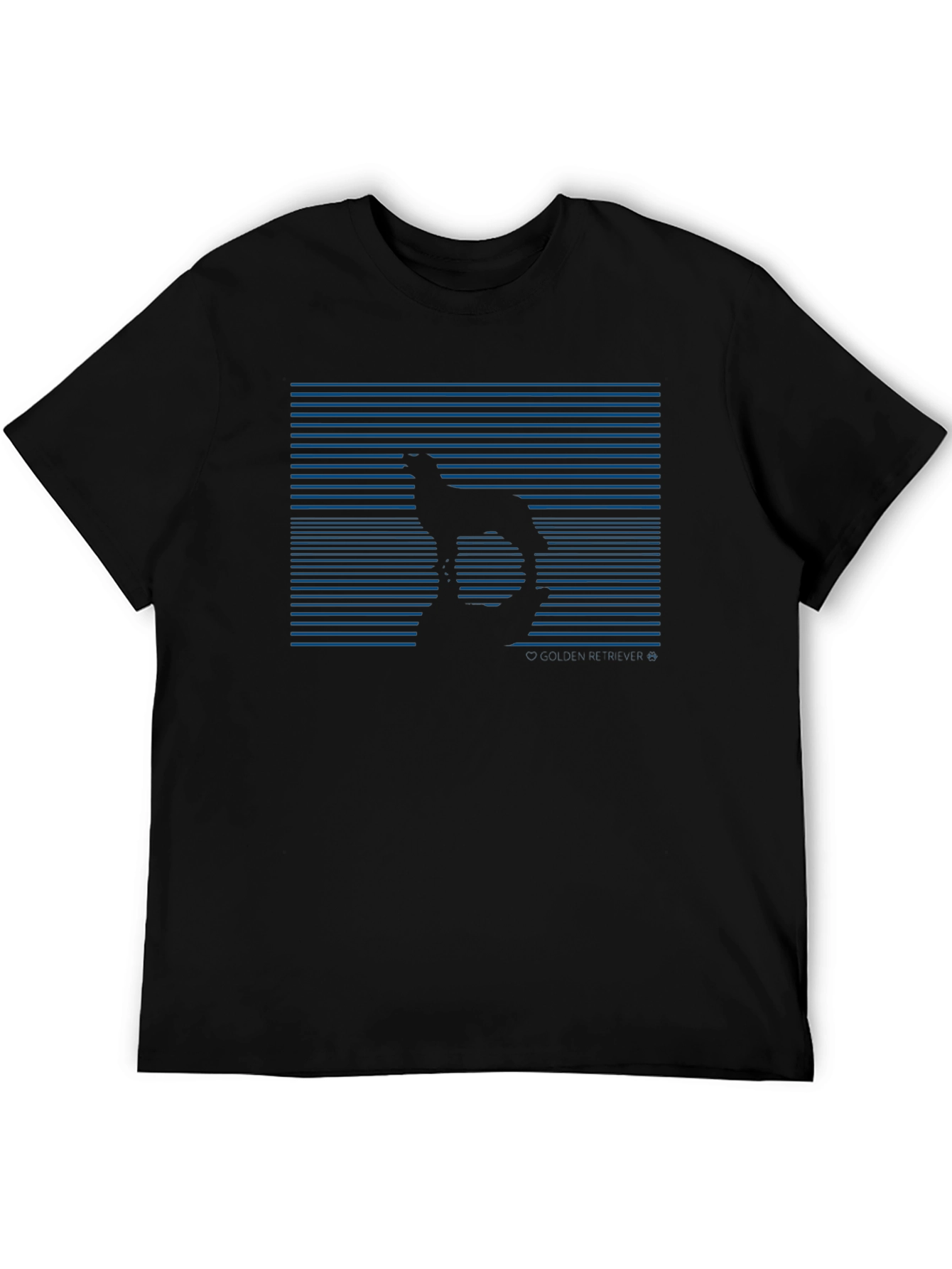Retro Wolf Silhouette Graphic Tee - Black