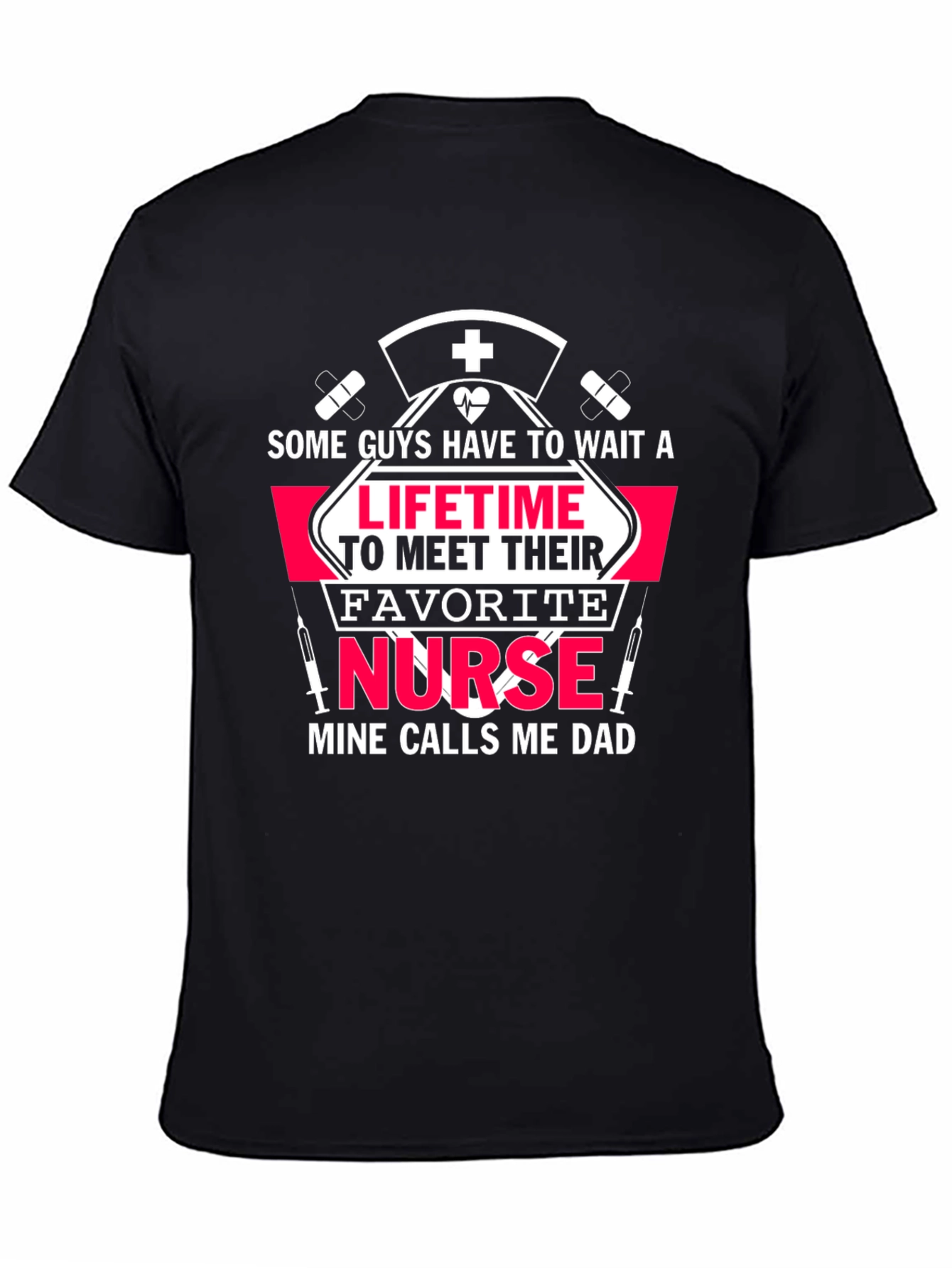 Favorite Nurse Dad T-Shirt - Black