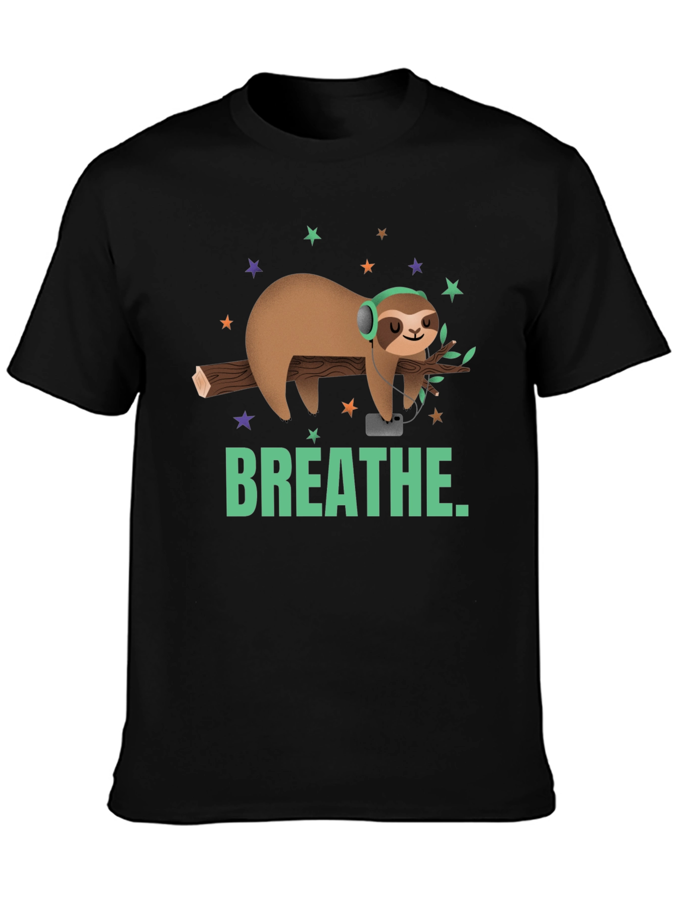 Breathe Sloth Graphic Tee