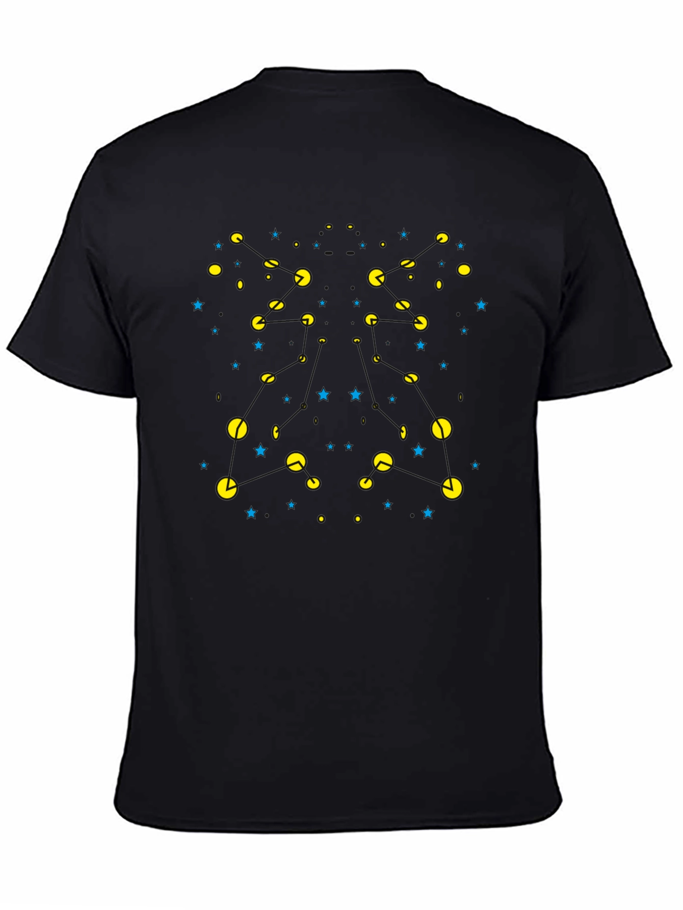 Retro Gaming T-Shirt - Pacman Inspired Starry Design