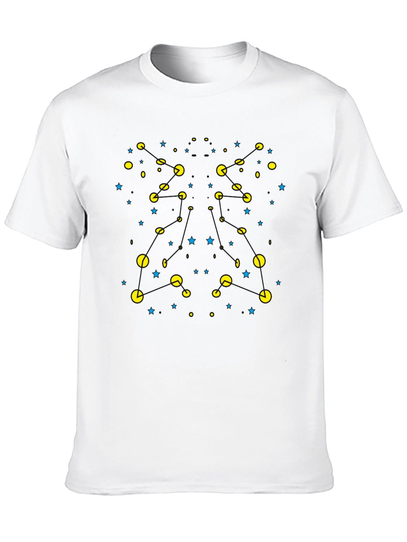 Retro Gaming T-Shirt - Pacman Inspired Starry Design