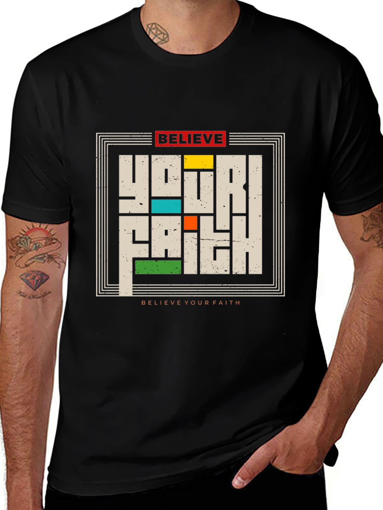 Believe Your Faith Graphic Tee - Black