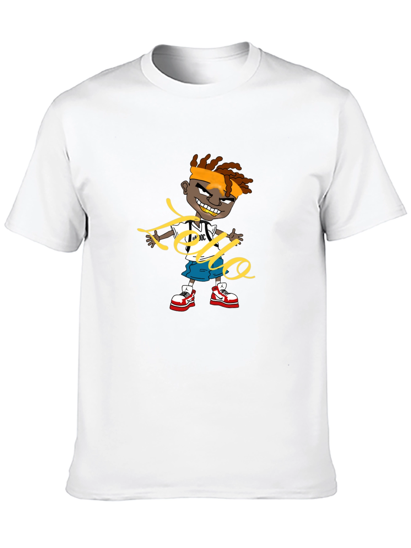 Cartoon Graphic Black Tee