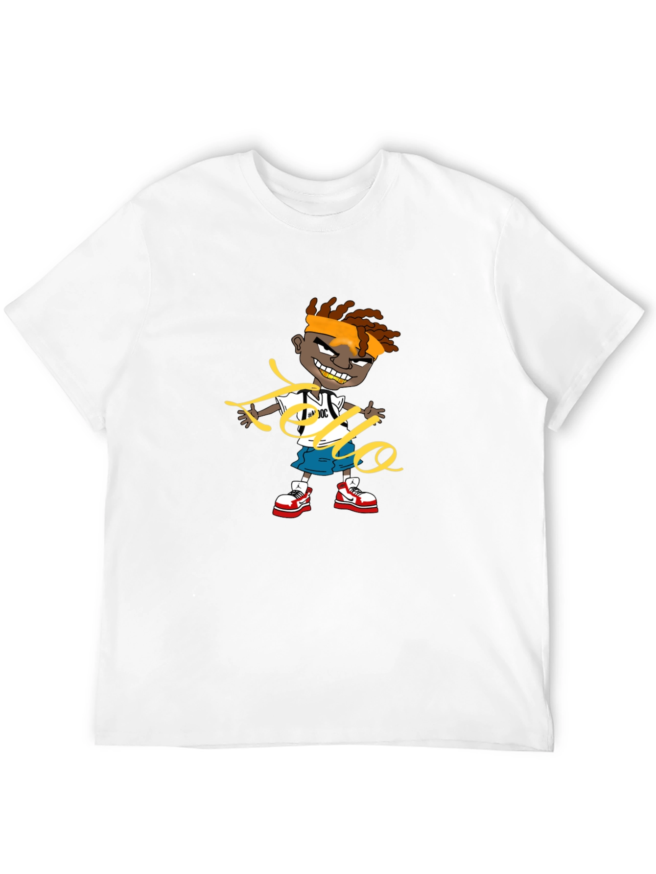 Cartoon Graphic Black Tee