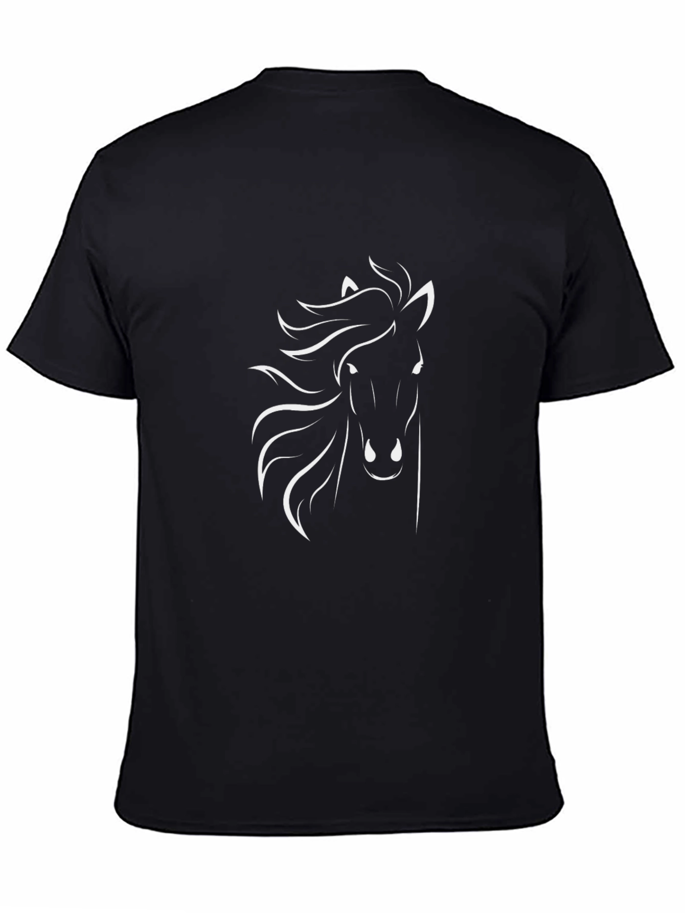 Black T-Shirt with Horse Silhouette