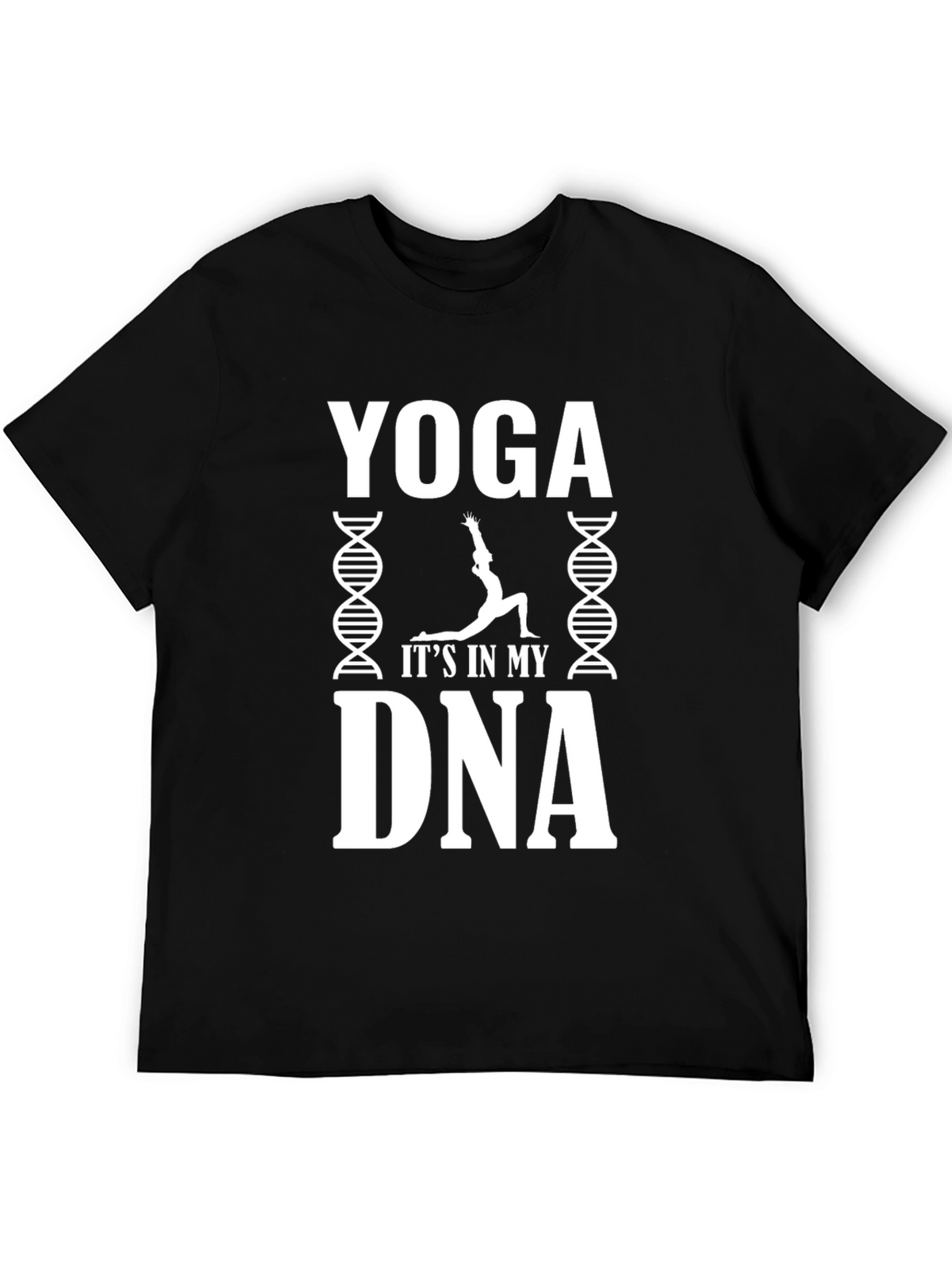 Yoga Its in My DNA Graphic Black T-Shirt