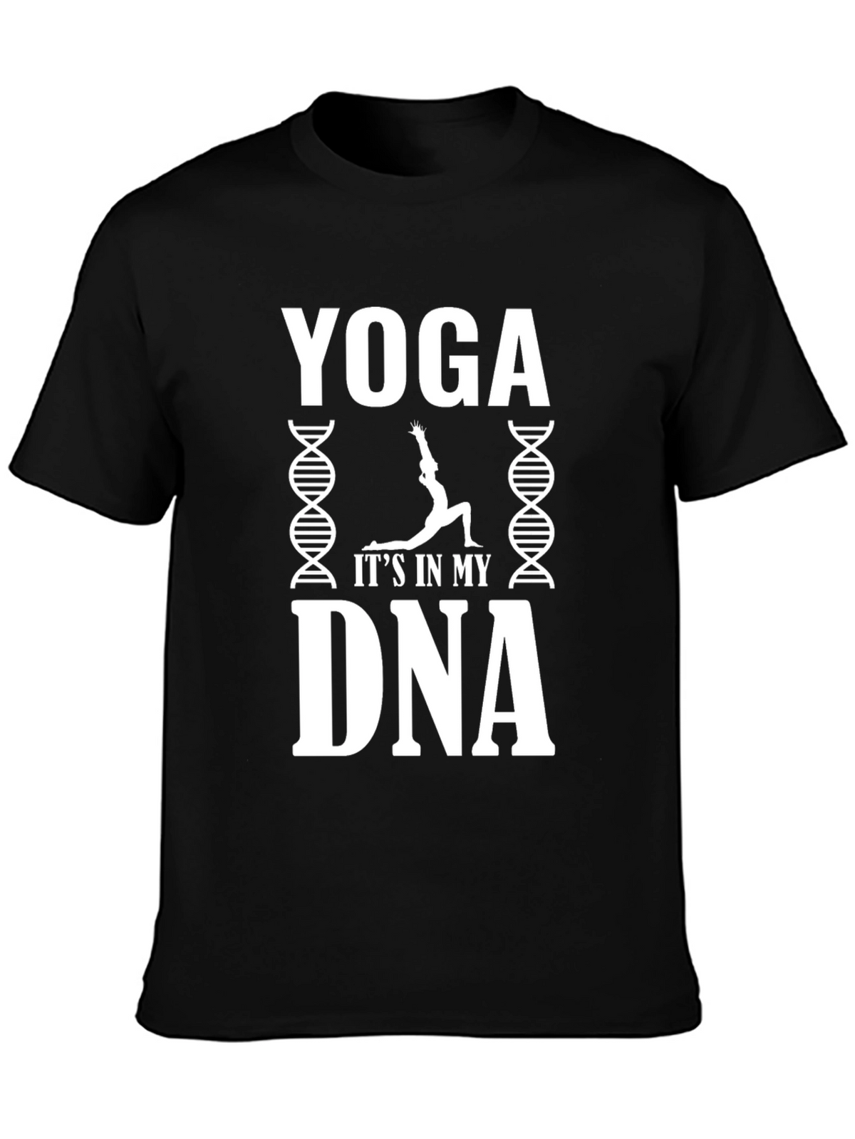 Yoga Its in My DNA Graphic Black T-Shirt