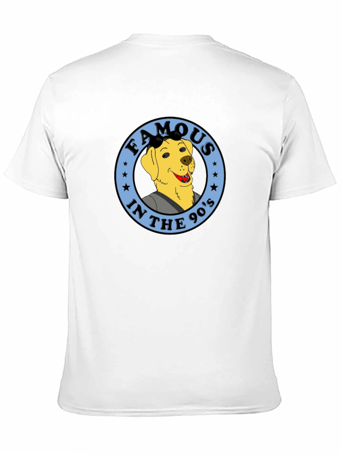 90s Dog Cartoon Graphic Tee - Black