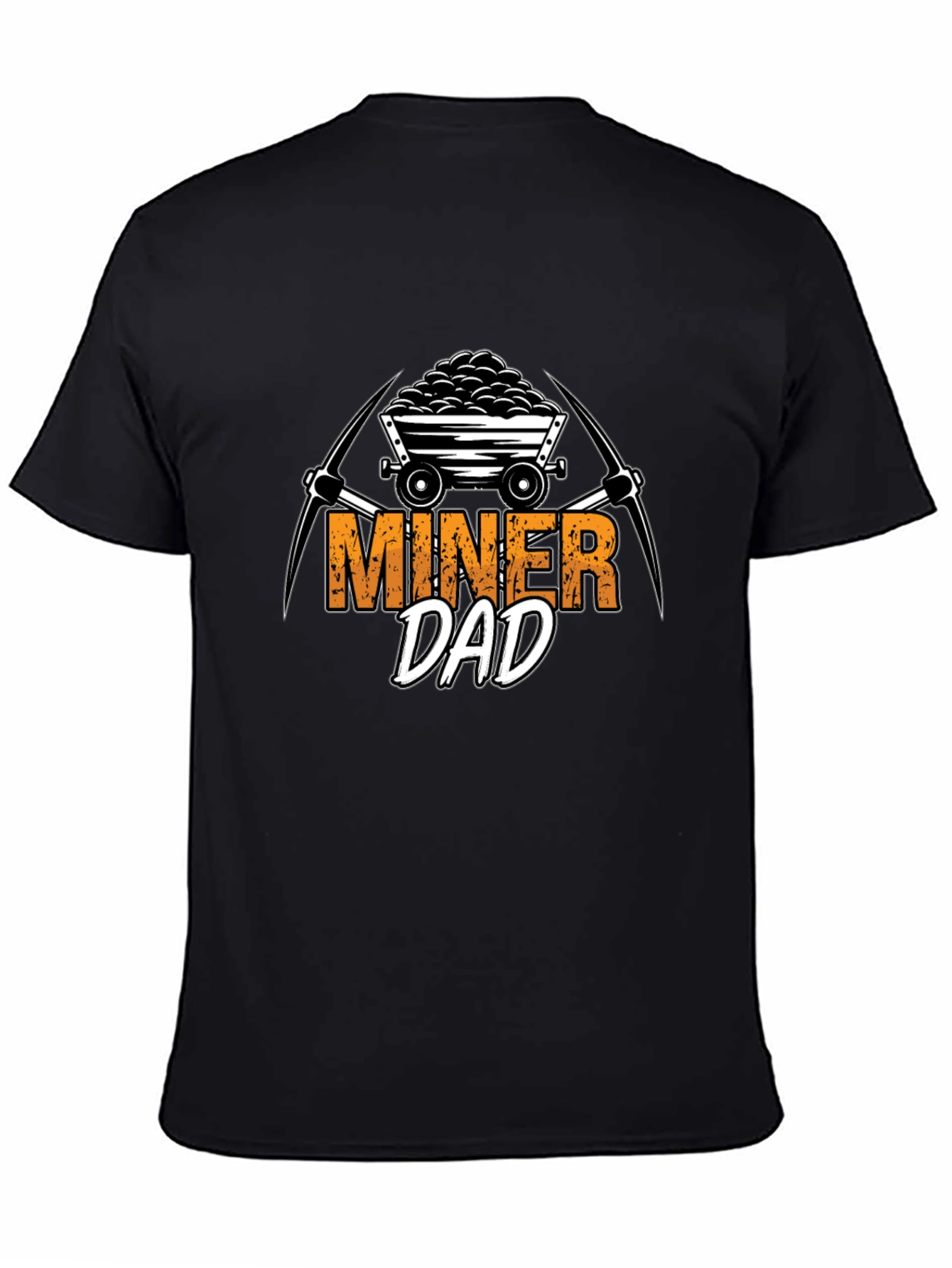 Miner Dad Graphic T-Shirt - Black Crew Neck Tee